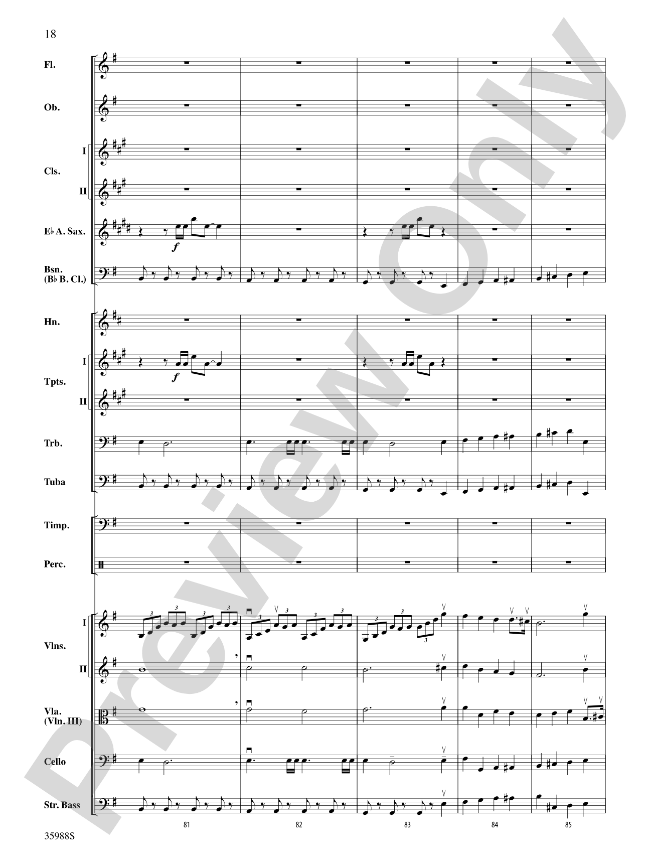 Symphony No. 5: Full Orchestra Conductor Score & Parts