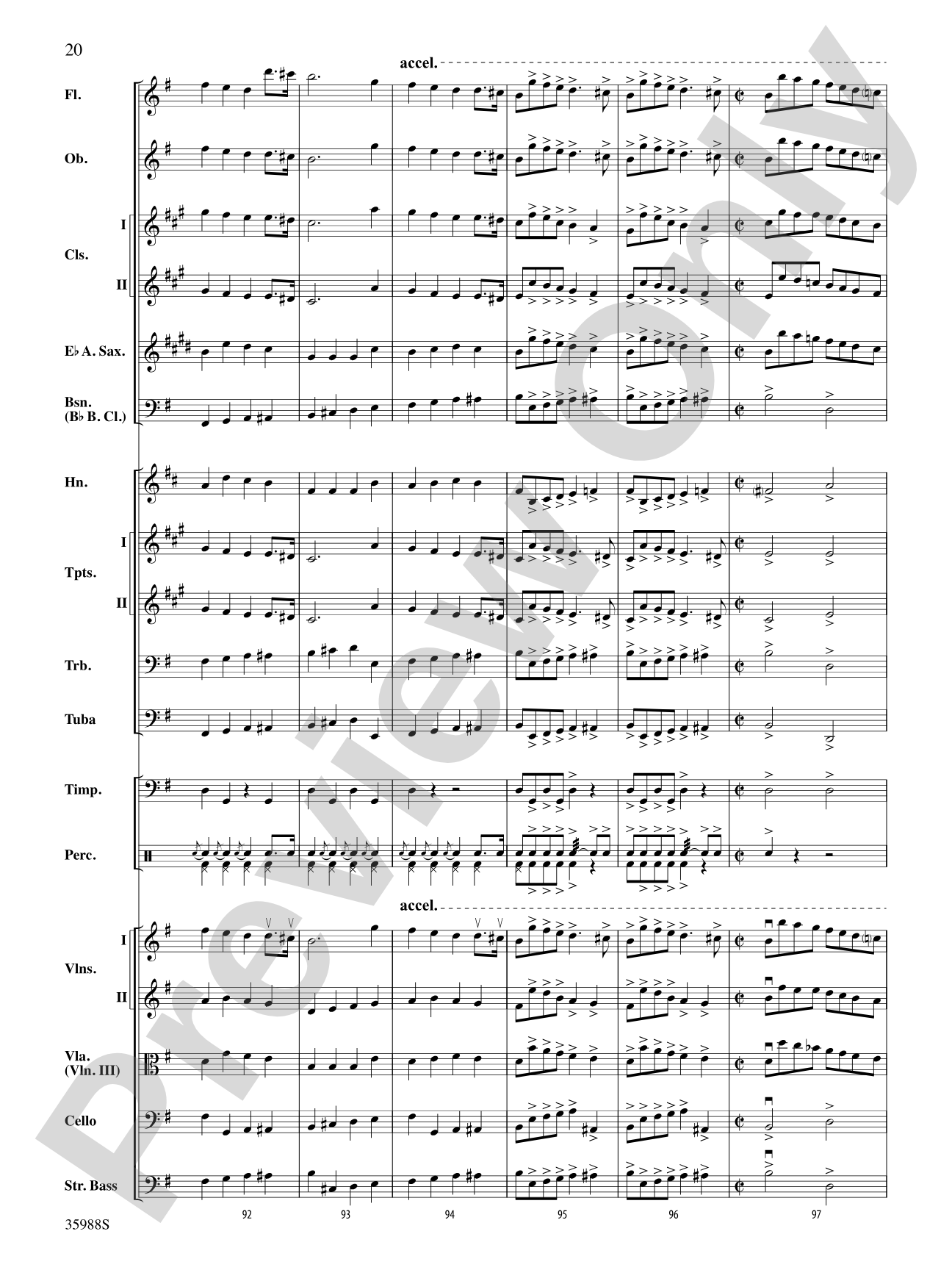 Symphony No. 5: Full Orchestra Conductor Score & Parts