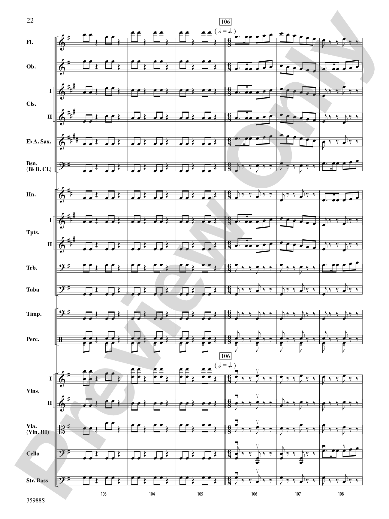 Symphony No. 5: Full Orchestra Conductor Score & Parts
