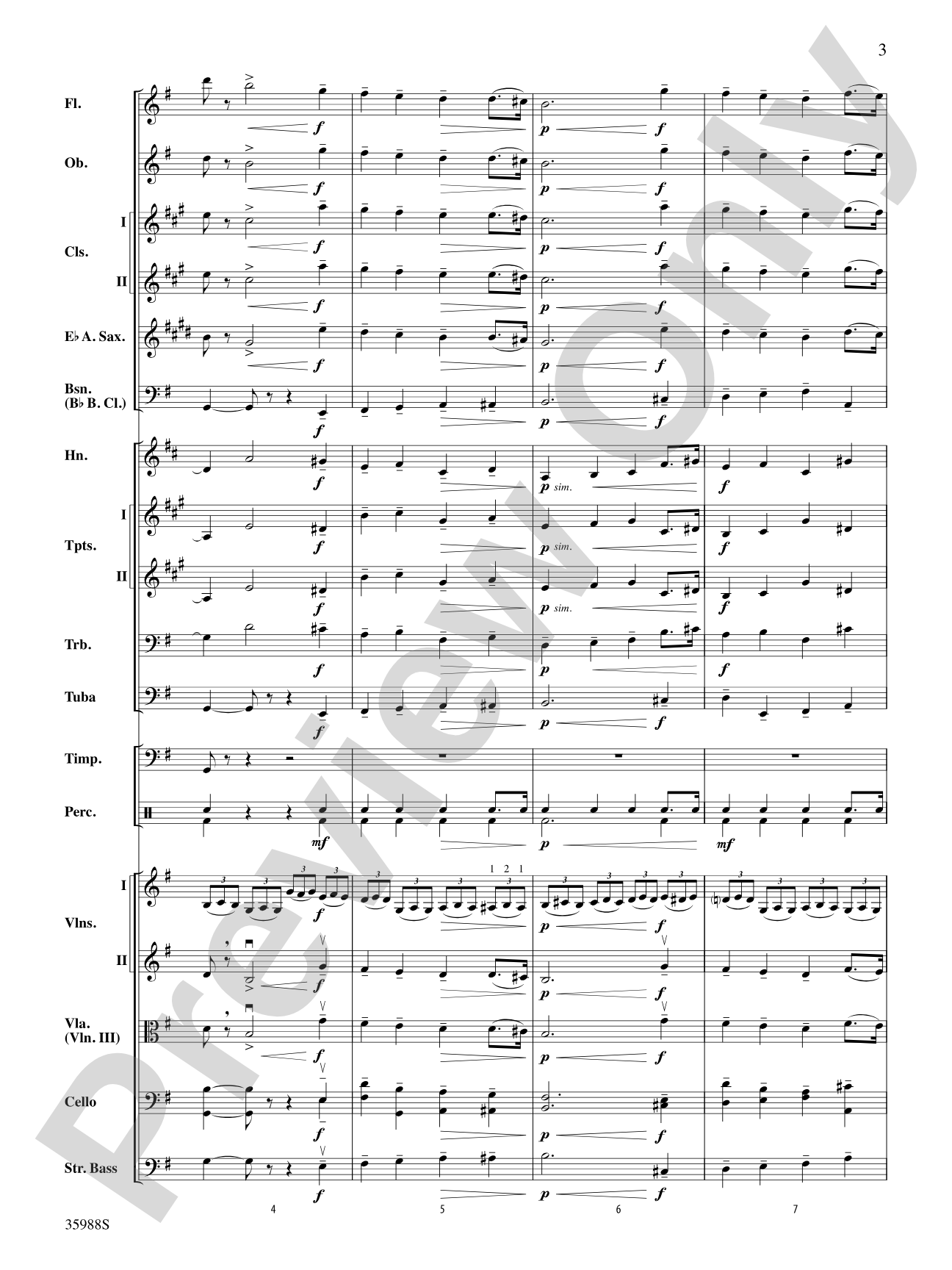 Symphony No. 5: Full Orchestra Conductor Score & Parts