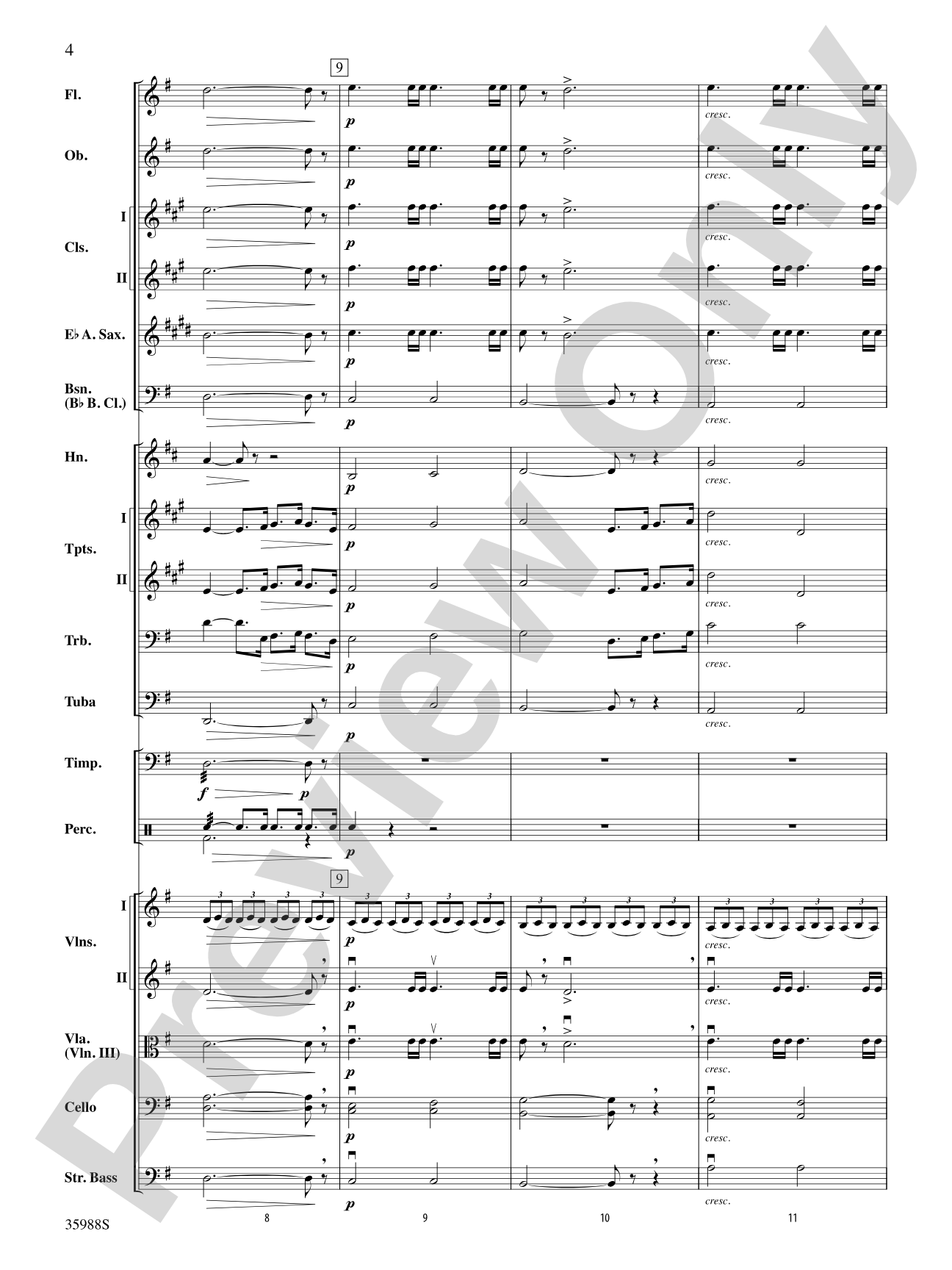 Symphony No. 5: Full Orchestra Conductor Score & Parts