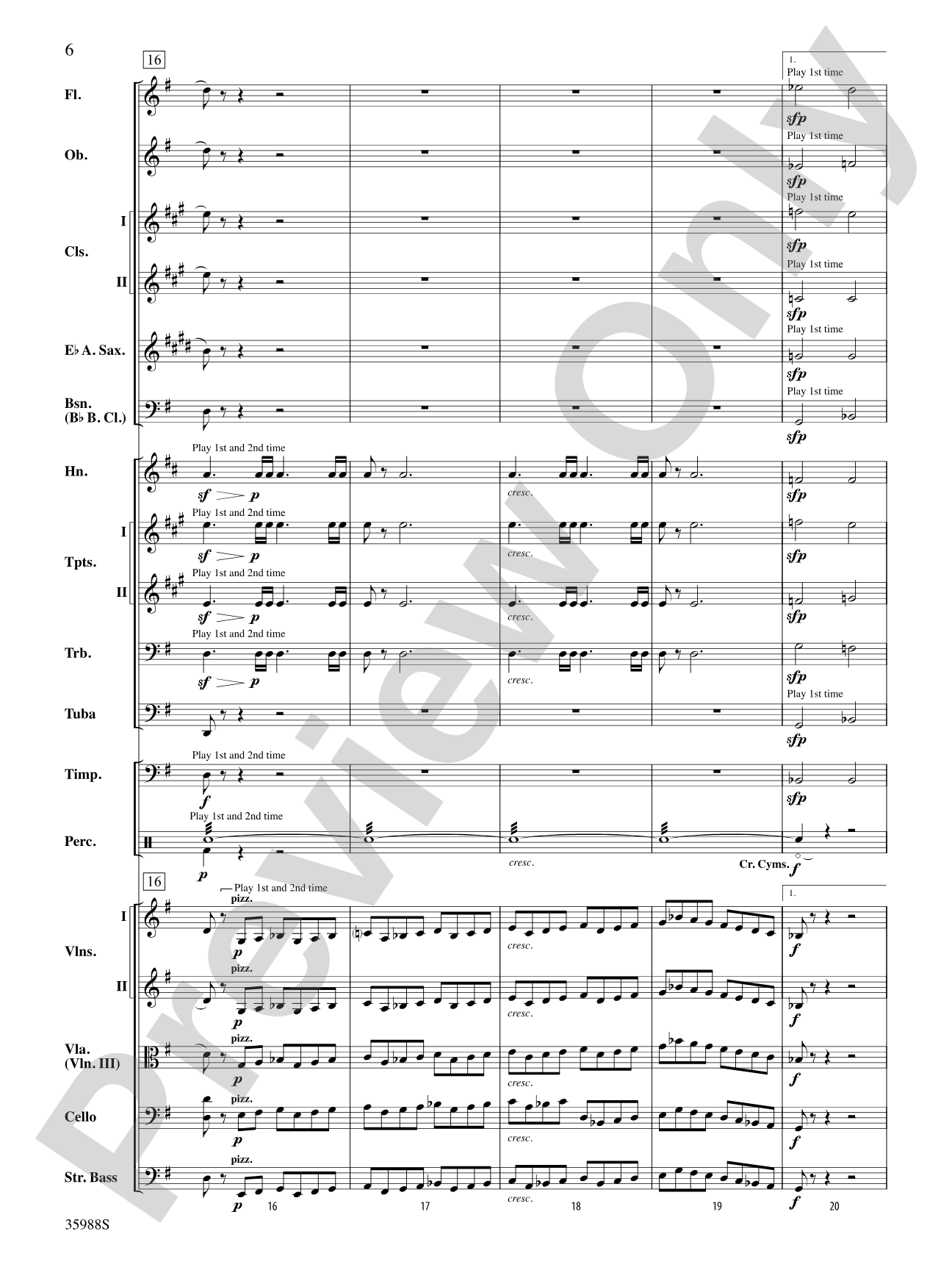 Symphony No. 5: Full Orchestra Conductor Score & Parts