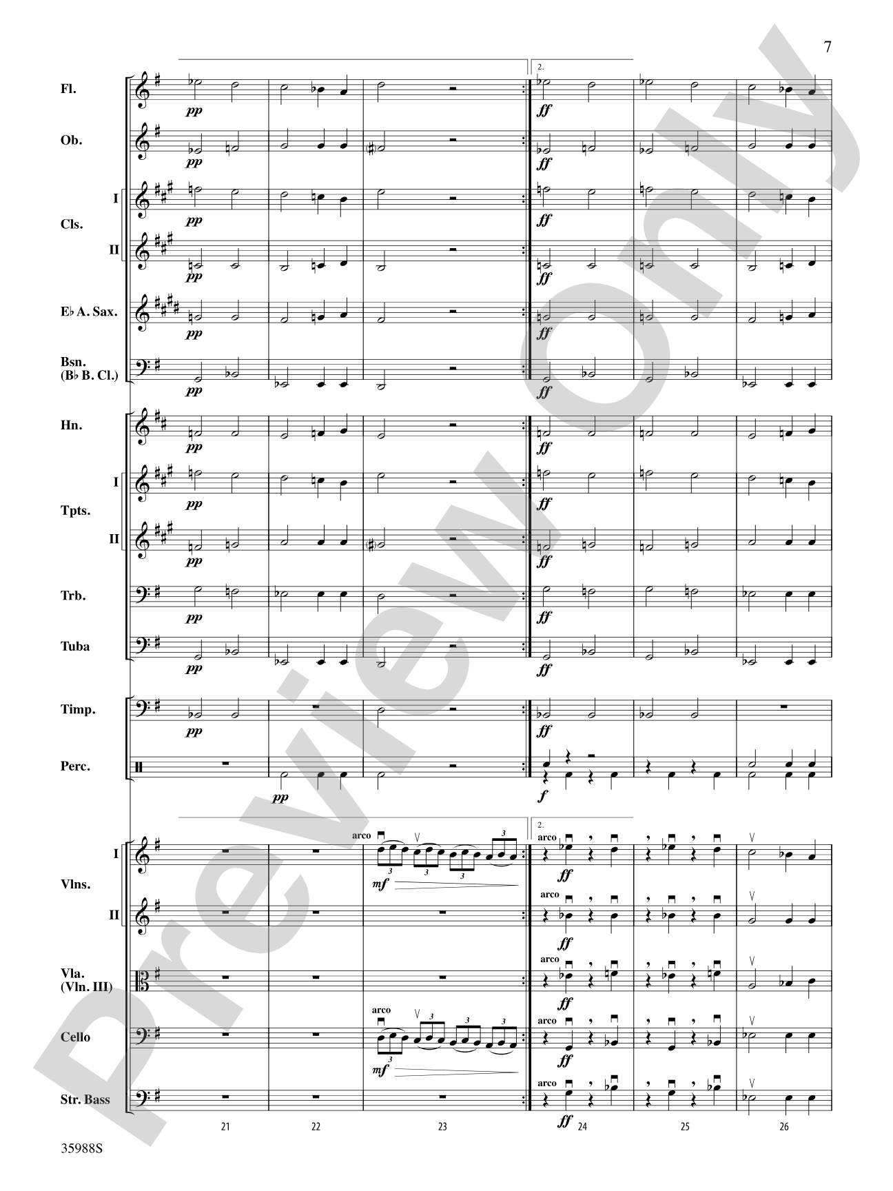 Symphony No. 5: Full Orchestra Conductor Score & Parts