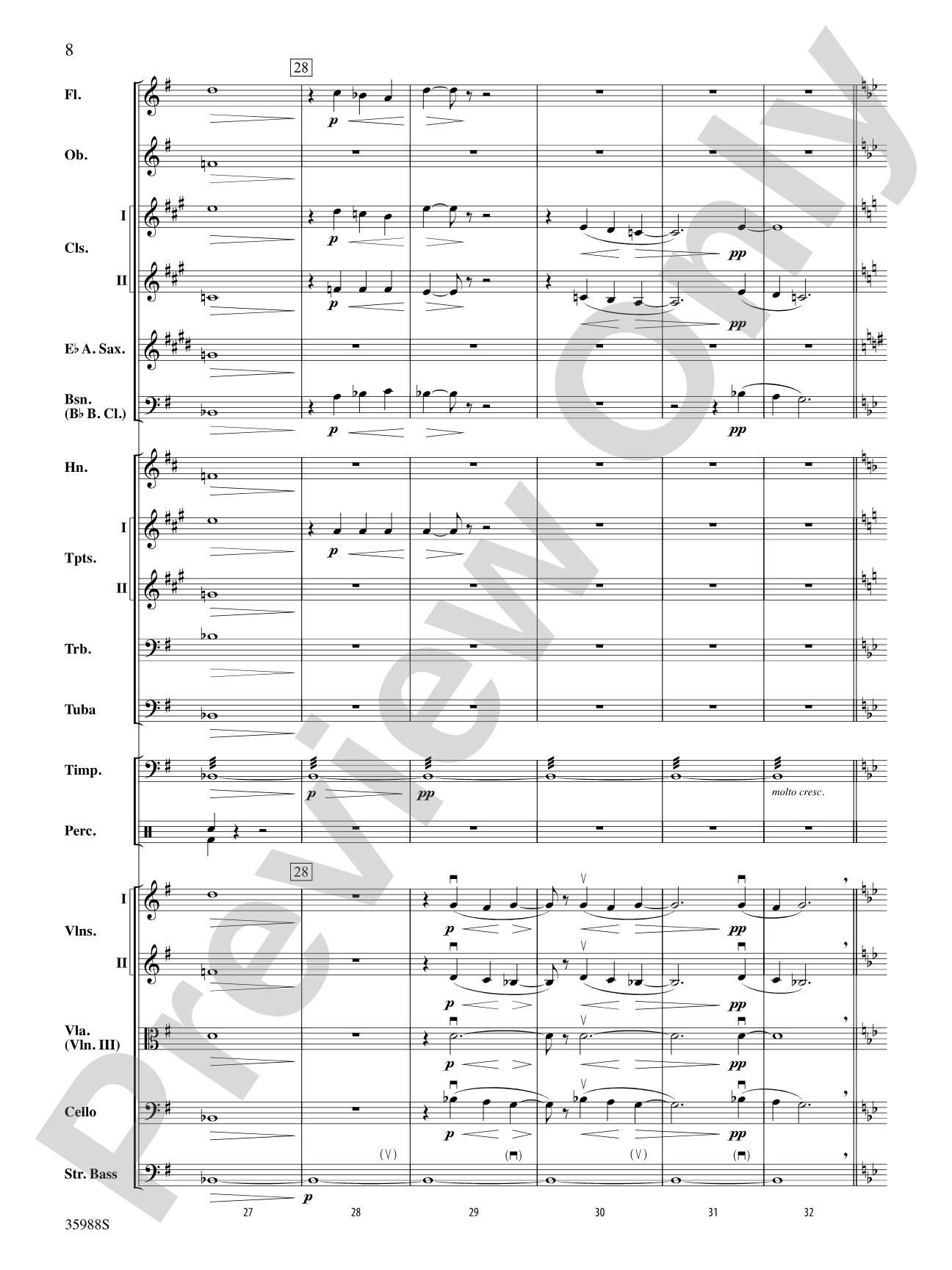 Symphony No. 5: Full Orchestra Conductor Score & Parts