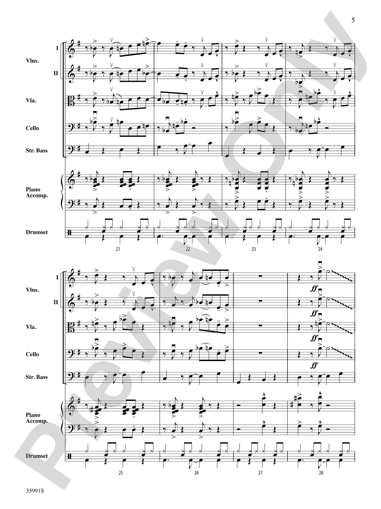 Johns Creek Jump: String Orchestra Conductor Score & Parts
