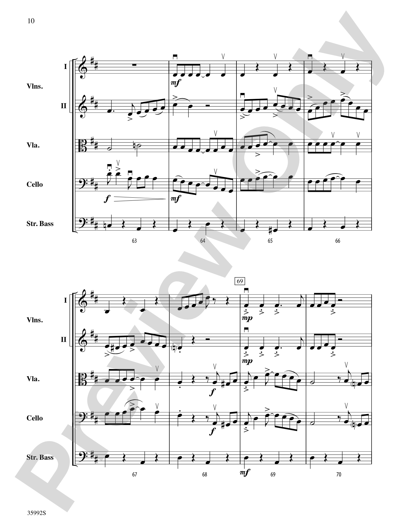 Summer Choro: String Orchestra Conductor Score & Parts