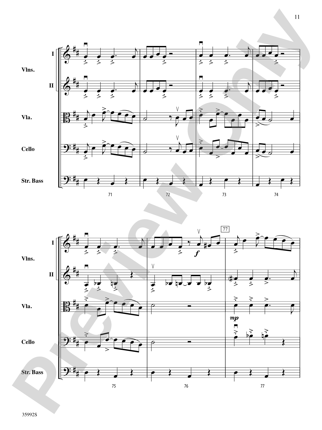 Summer Choro: String Orchestra Conductor Score & Parts