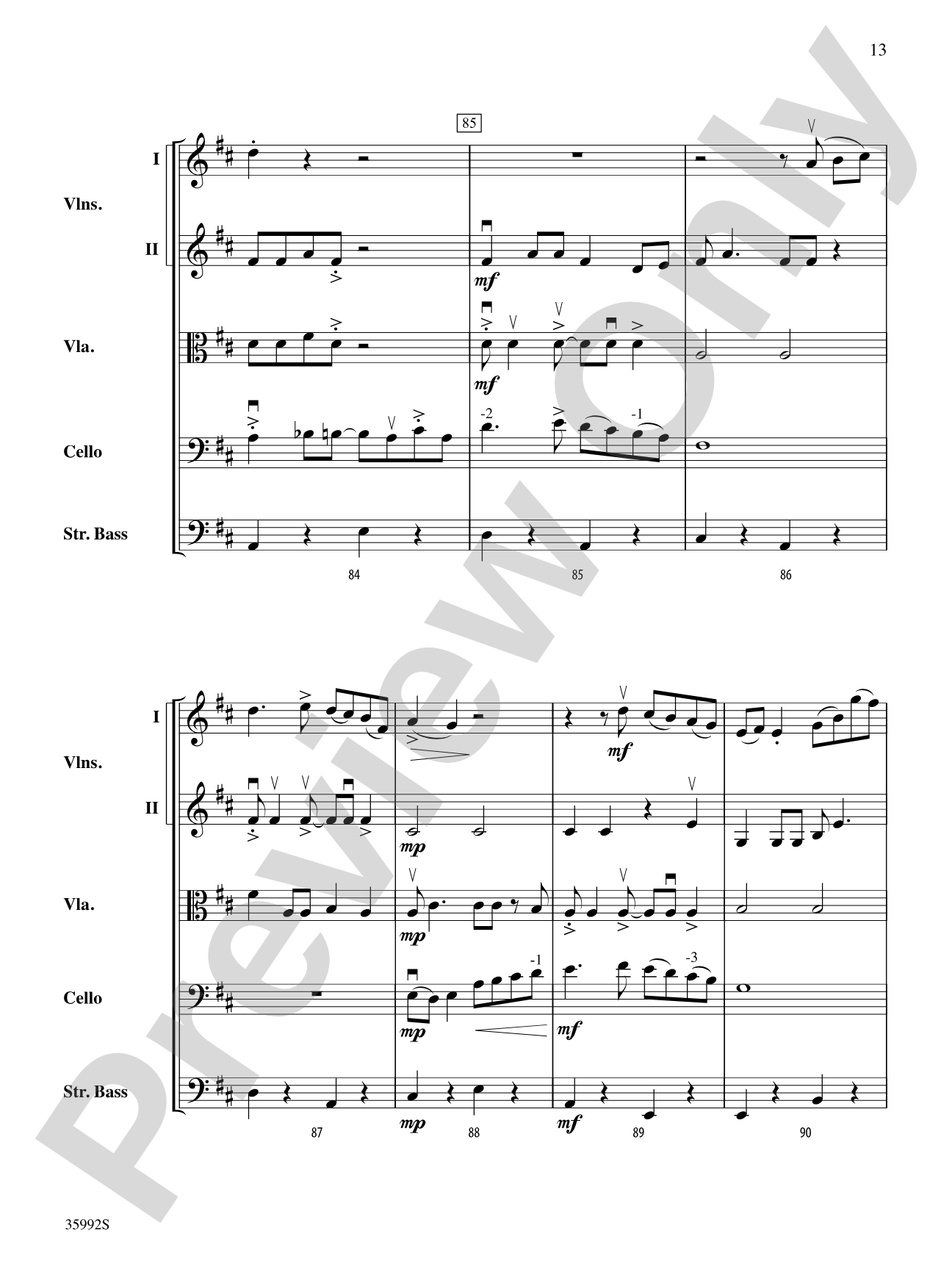 Summer Choro: String Orchestra Conductor Score & Parts