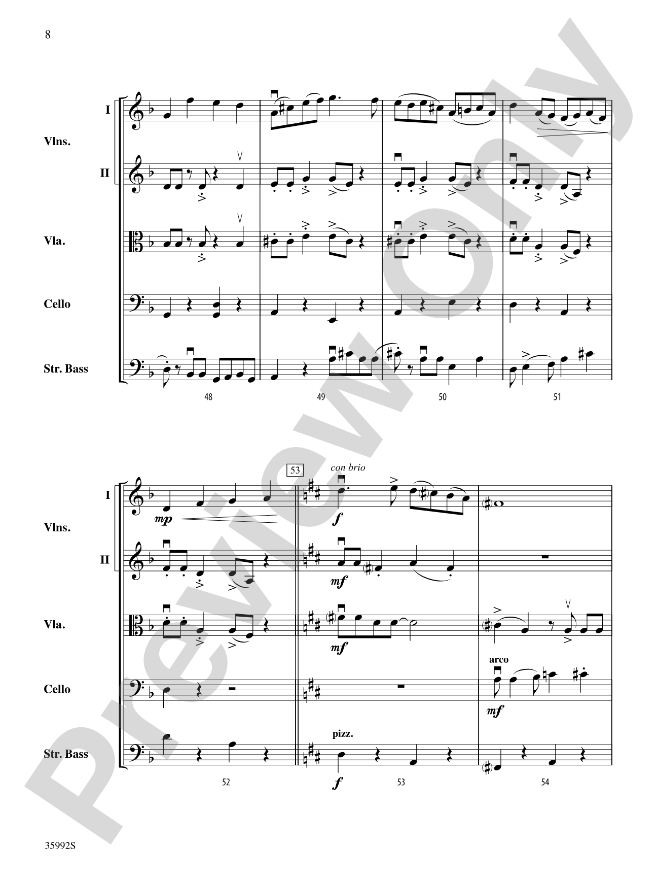 Summer Choro: String Orchestra Conductor Score & Parts