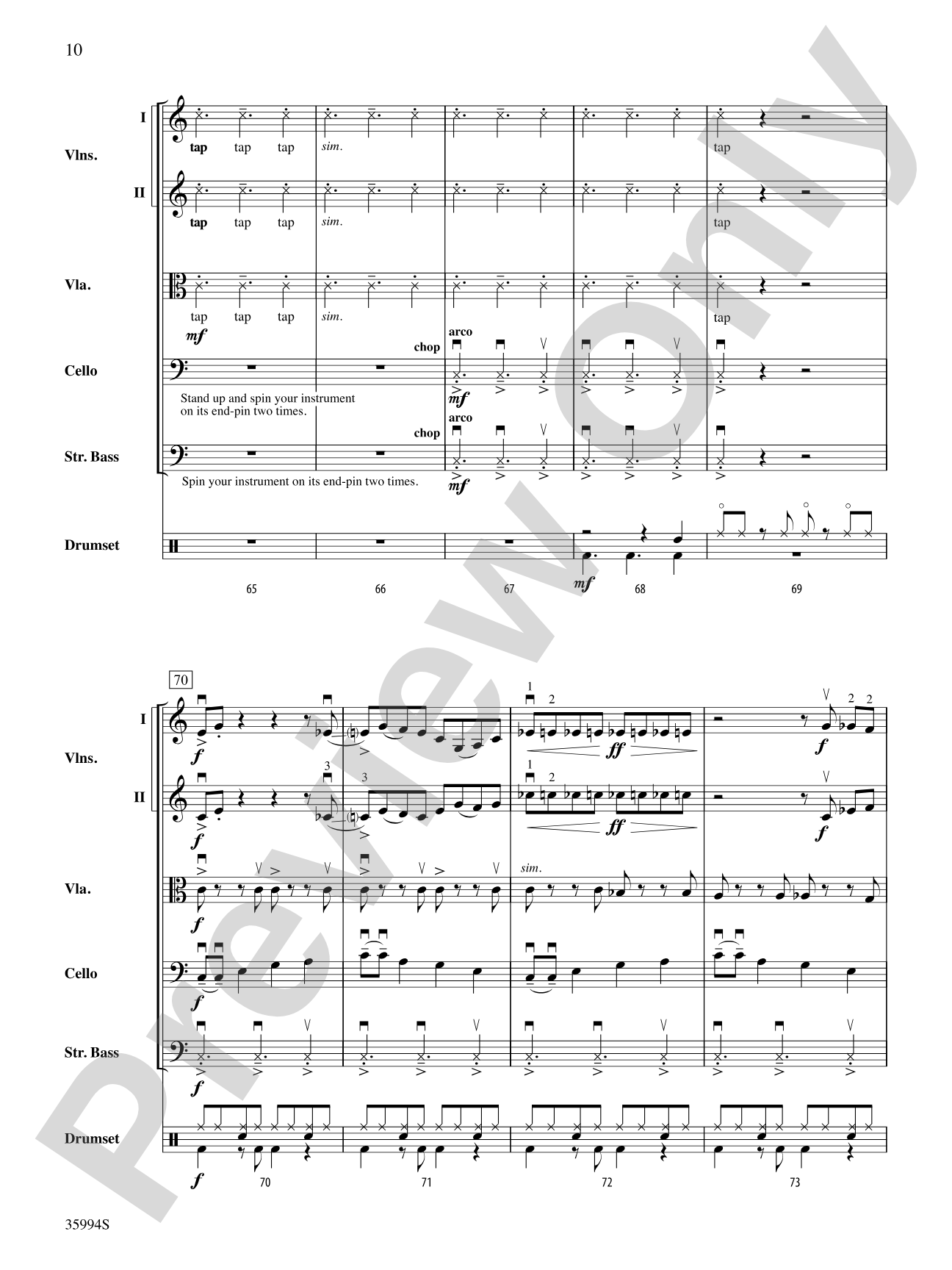 Blues Fiddle on the Fringe: String Orchestra Conductor Score & Parts
