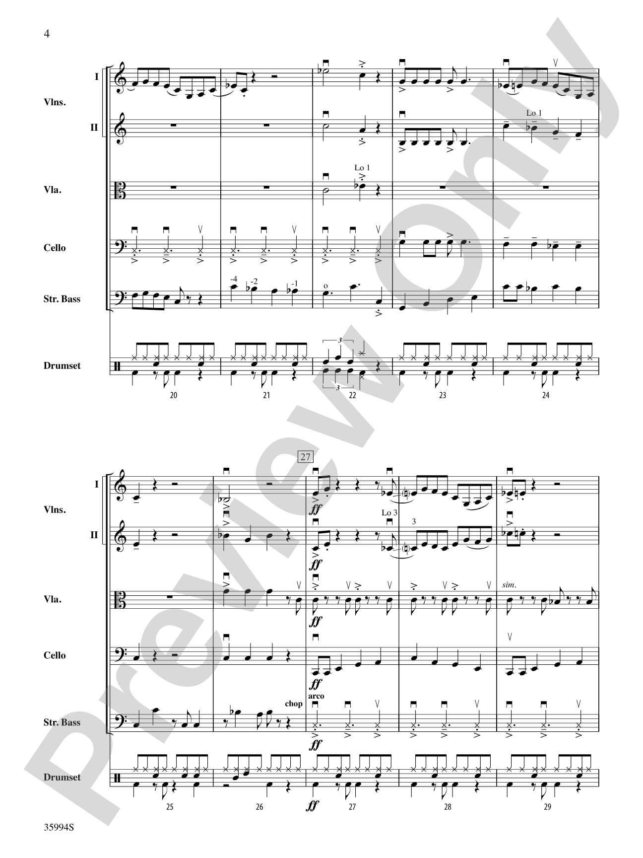 Blues Fiddle on the Fringe: String Orchestra Conductor Score & Parts