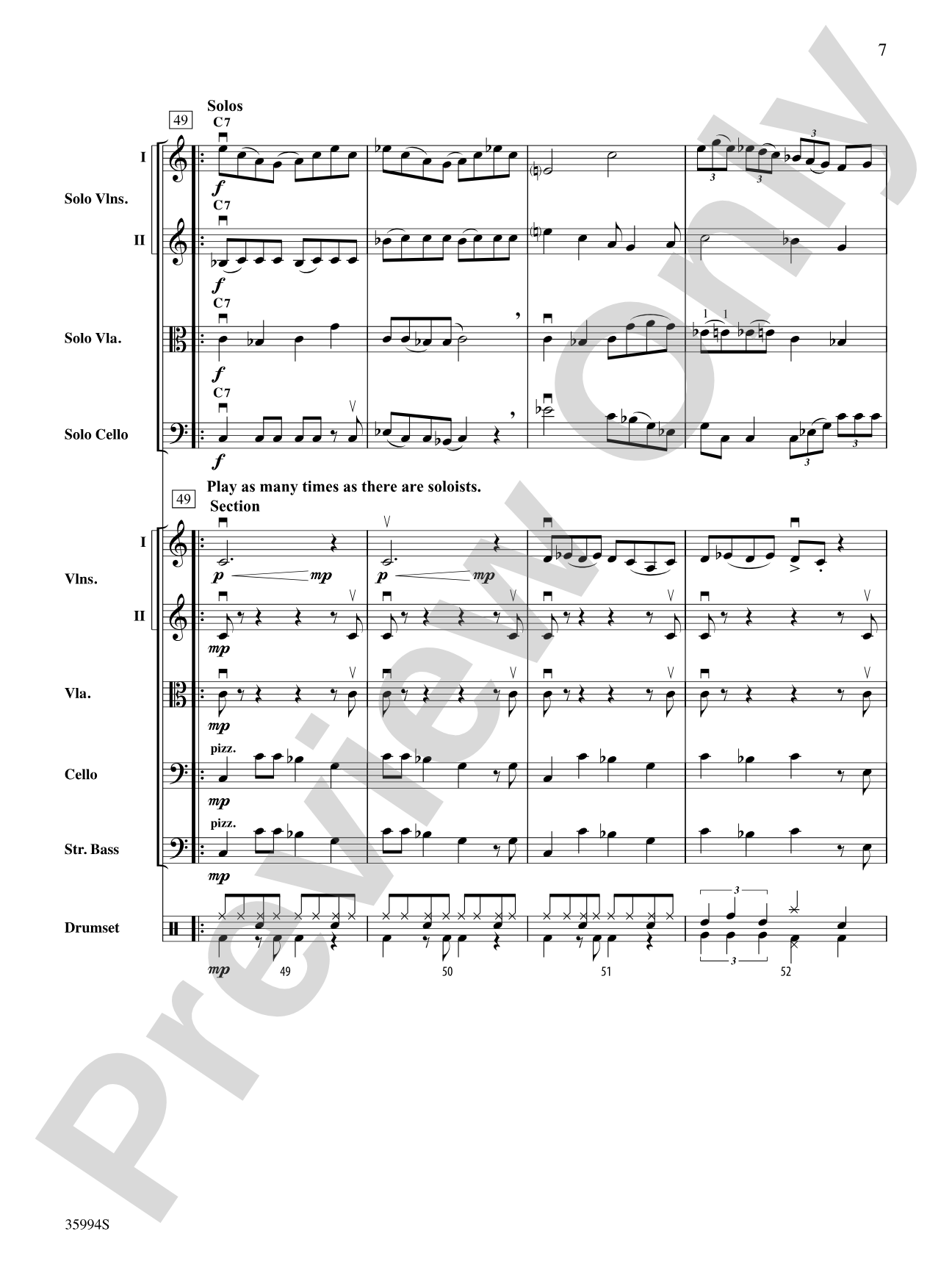 Blues Fiddle on the Fringe: String Orchestra Conductor Score & Parts