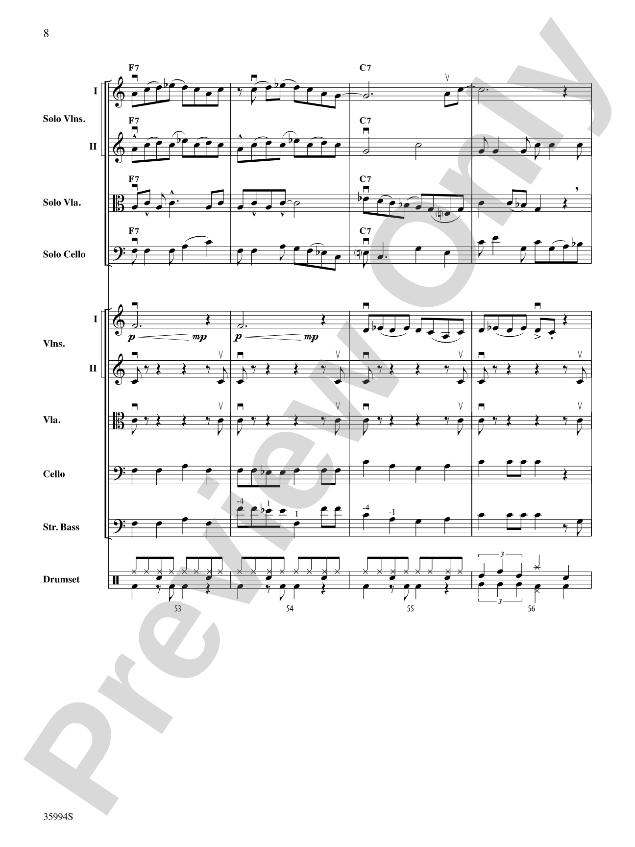 Blues Fiddle on the Fringe: String Orchestra Conductor Score & Parts
