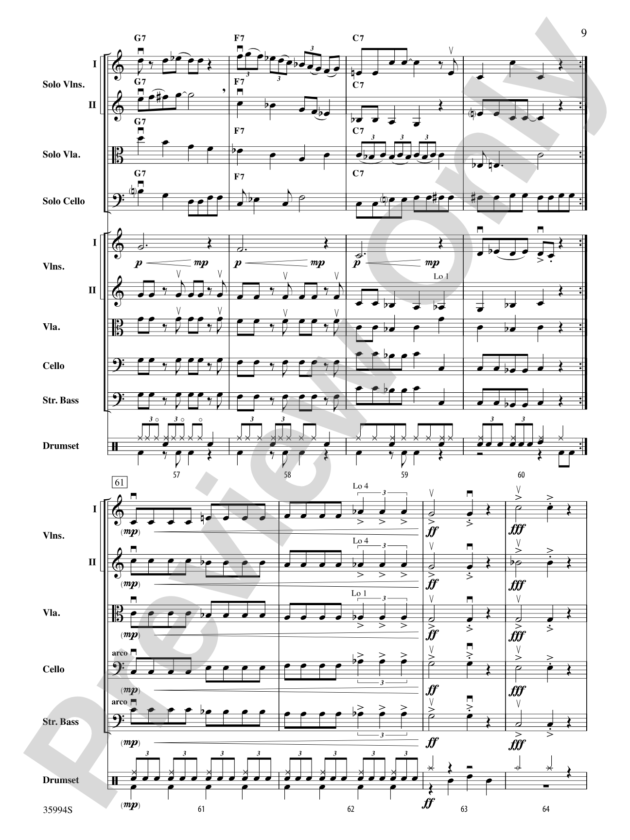 Blues Fiddle on the Fringe: String Orchestra Conductor Score & Parts