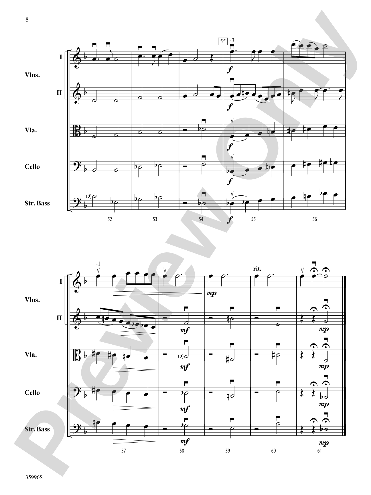 Steal Away: String Orchestra Conductor Score & Parts