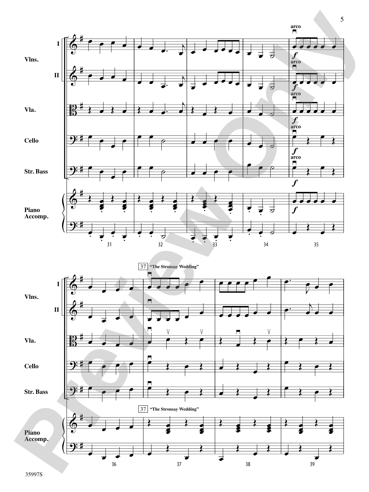 Scottish Fiddle Medley: String Orchestra Conductor Score & Parts