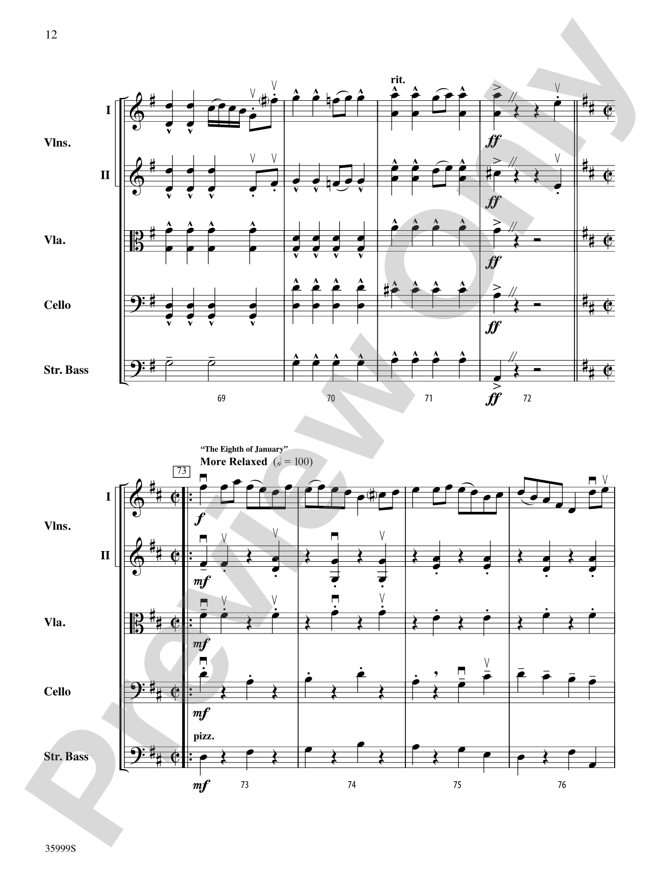 1812 -- A Fiddler's Overture: String Orchestra Conductor Score & Parts