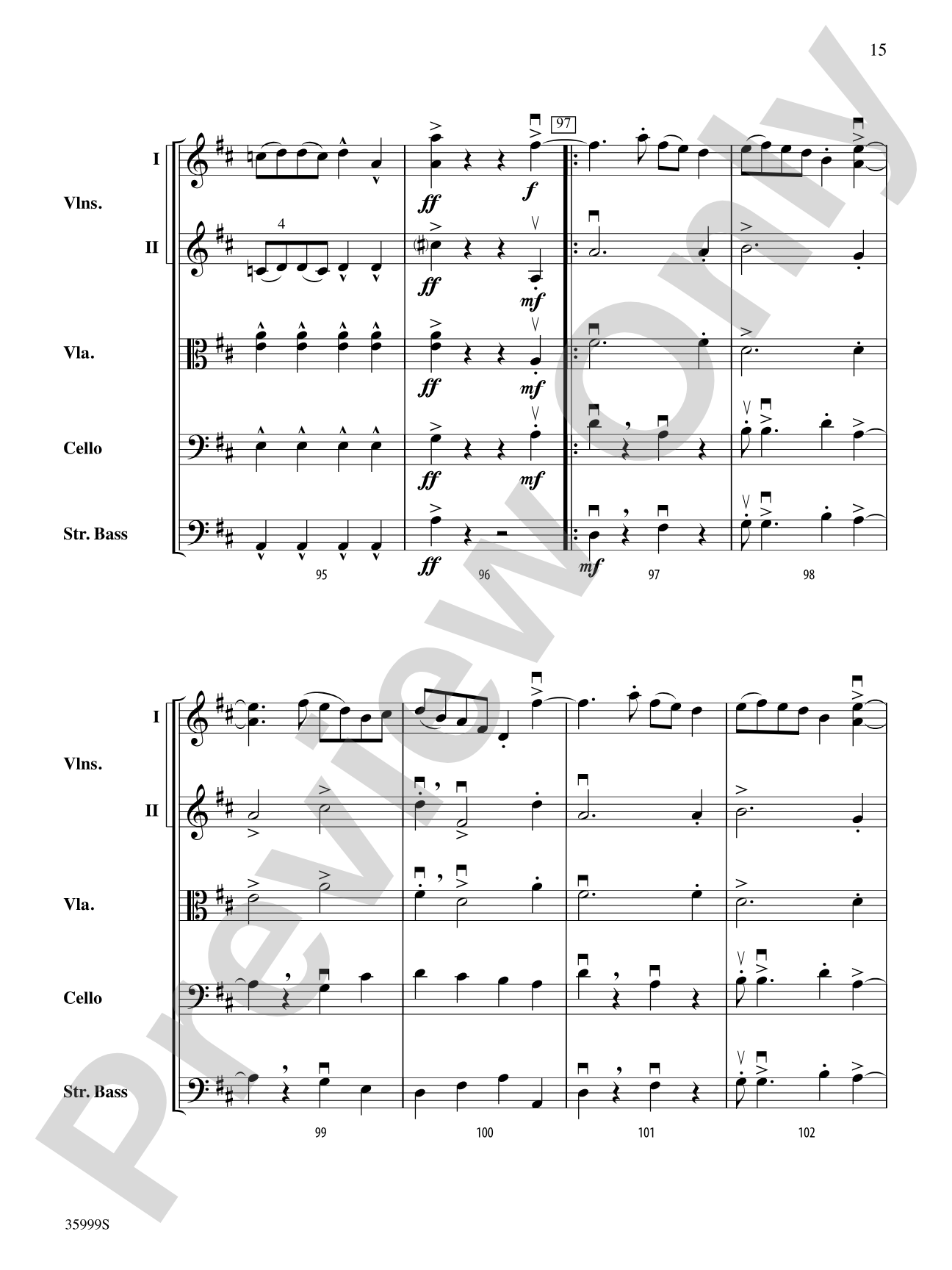 1812 -- A Fiddler's Overture: String Orchestra Conductor Score & Parts
