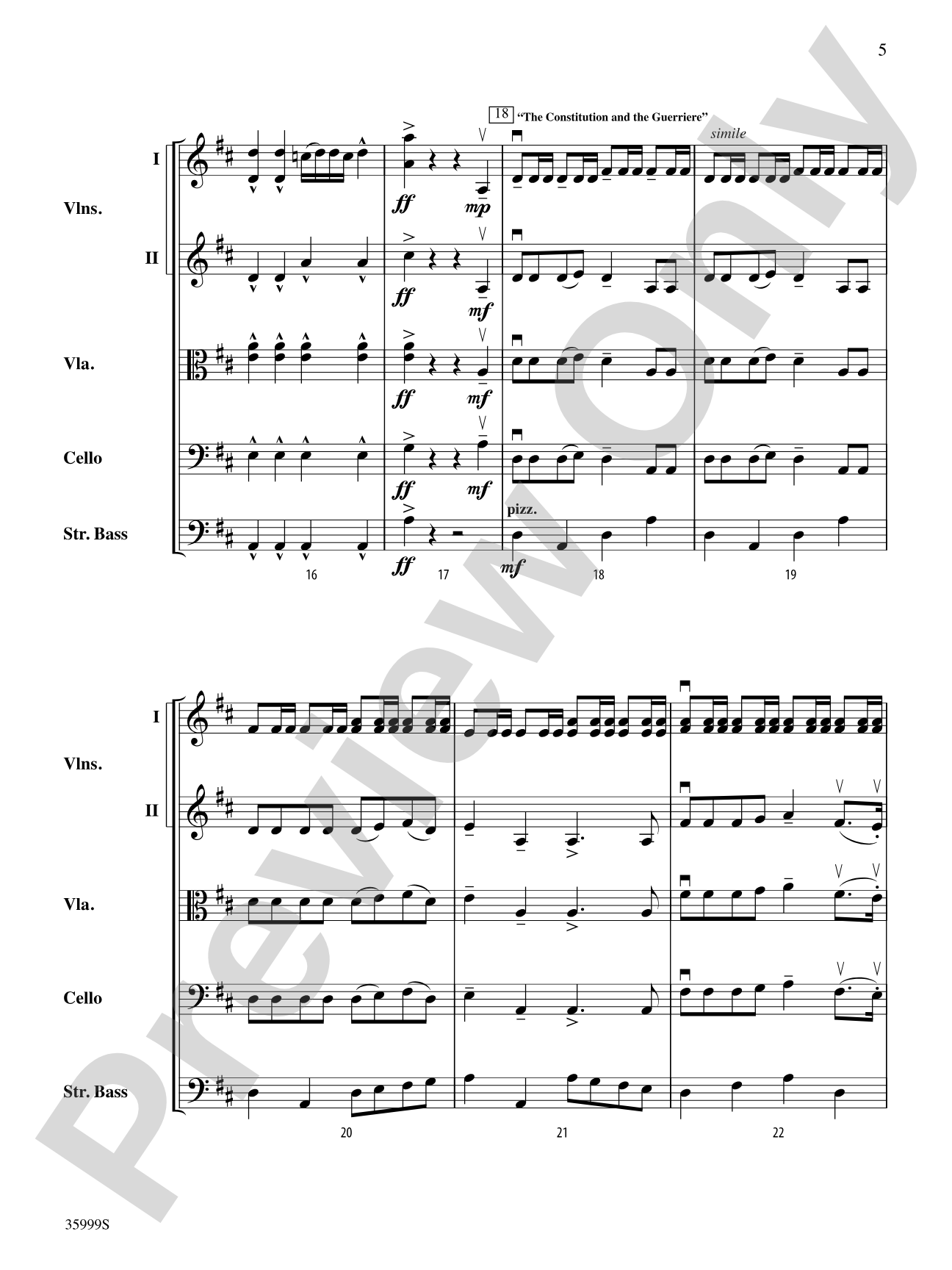 1812 -- A Fiddler's Overture: String Orchestra Conductor Score & Parts