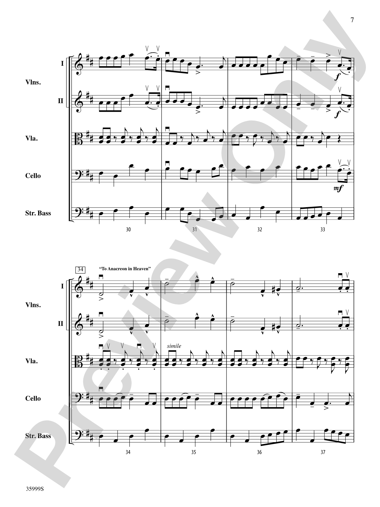 1812 -- A Fiddler's Overture: String Orchestra Conductor Score & Parts