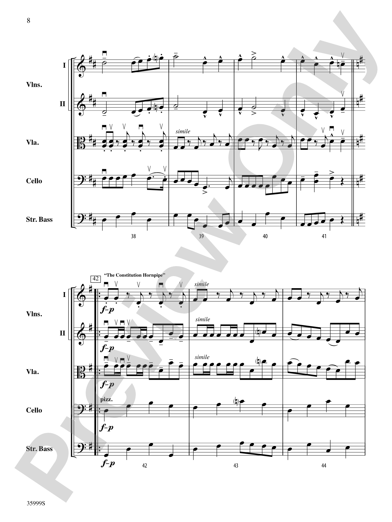 1812 -- A Fiddler's Overture: String Orchestra Conductor Score & Parts