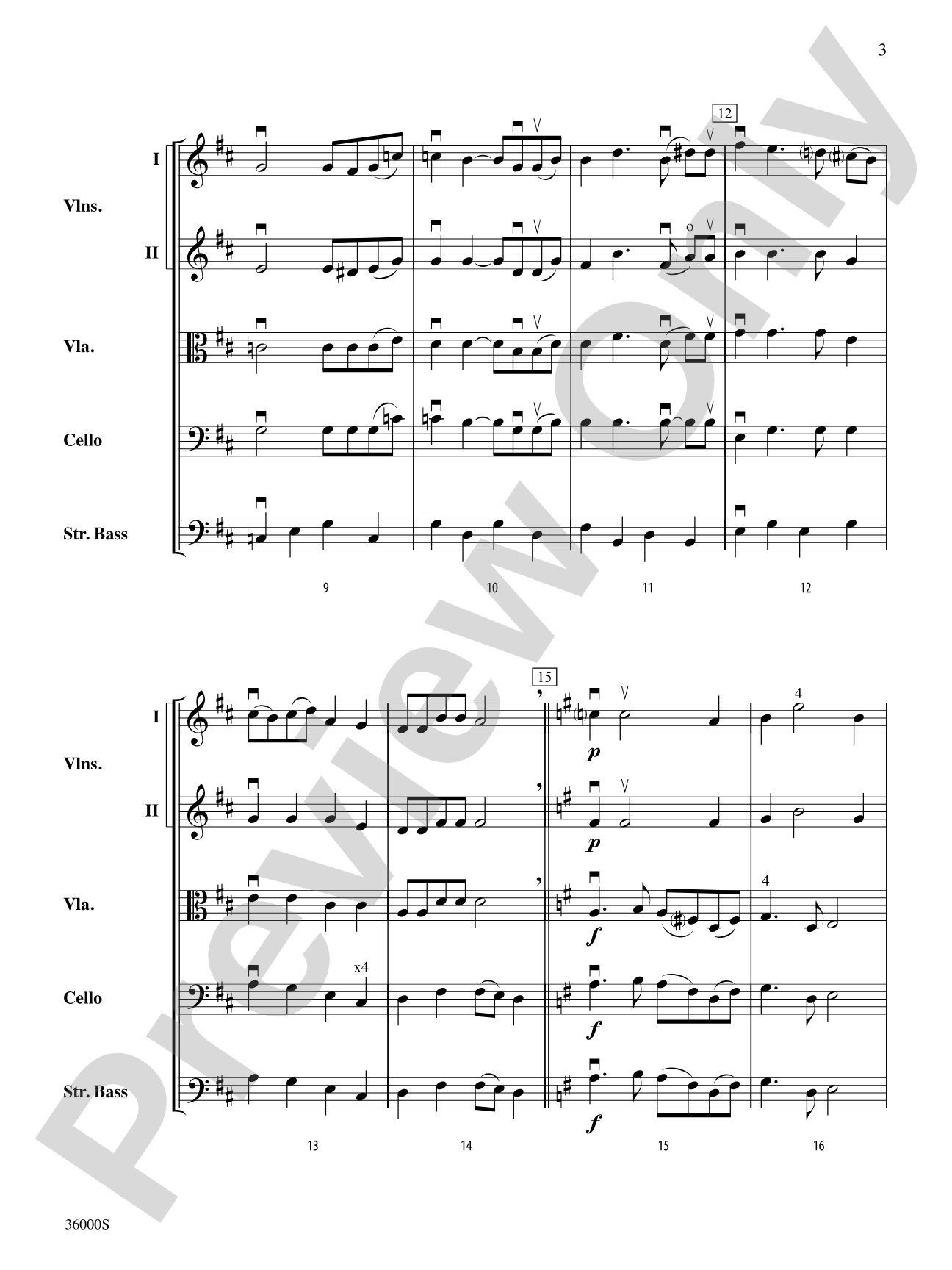 Bubbling Brook: String Orchestra Conductor Score & Parts