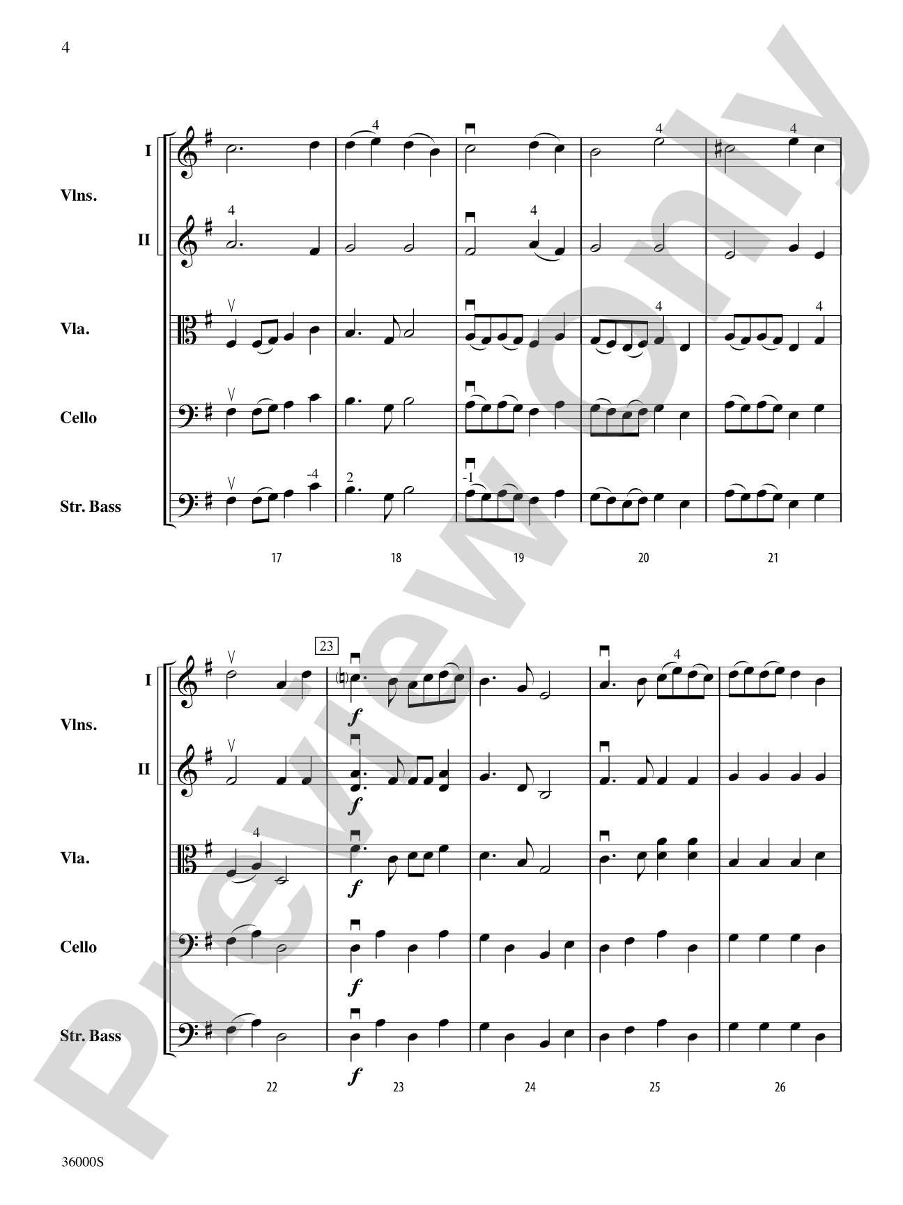 Bubbling Brook: String Orchestra Conductor Score & Parts