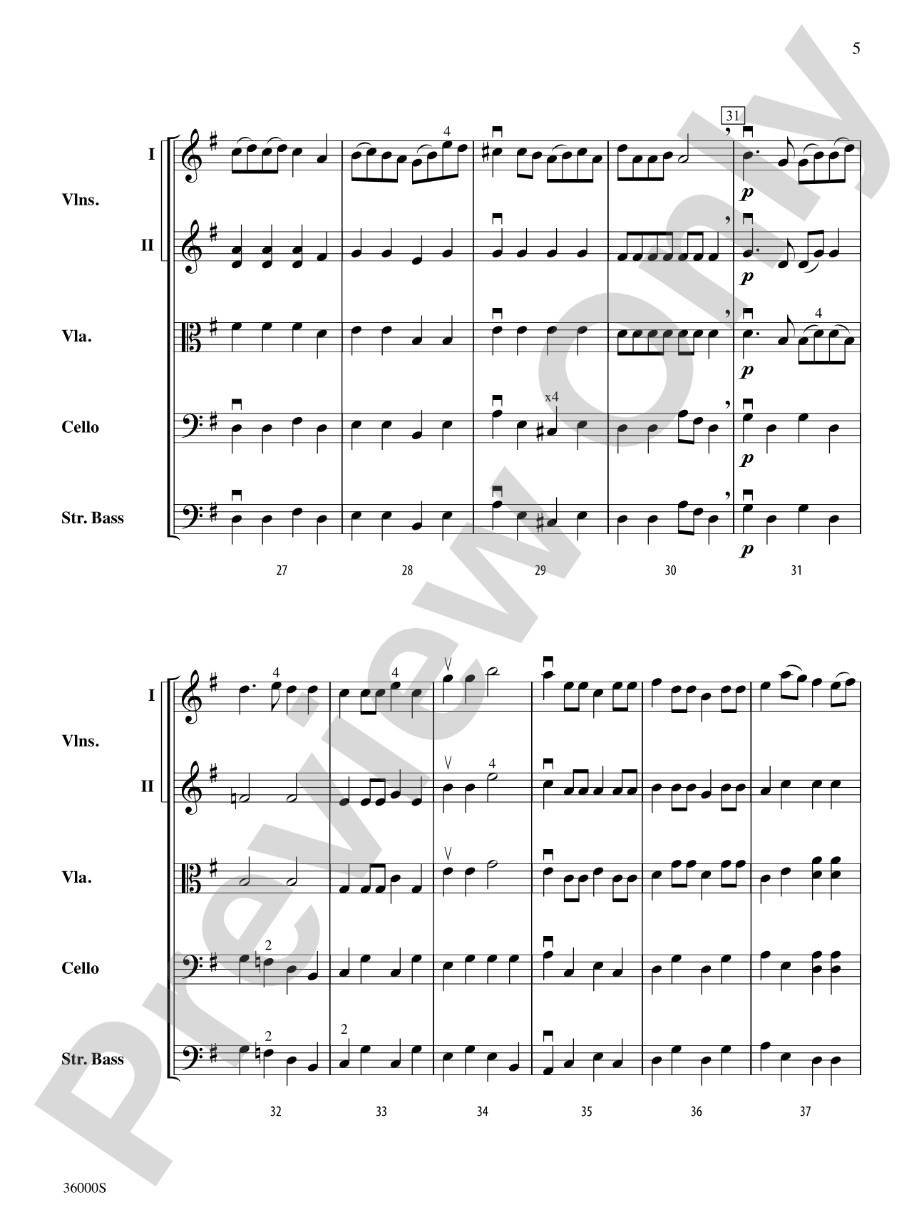Bubbling Brook: String Orchestra Conductor Score & Parts