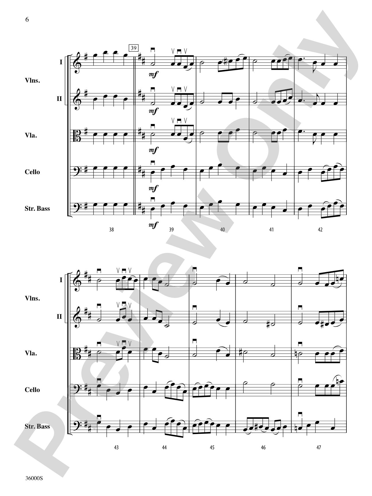 Bubbling Brook: String Orchestra Conductor Score & Parts