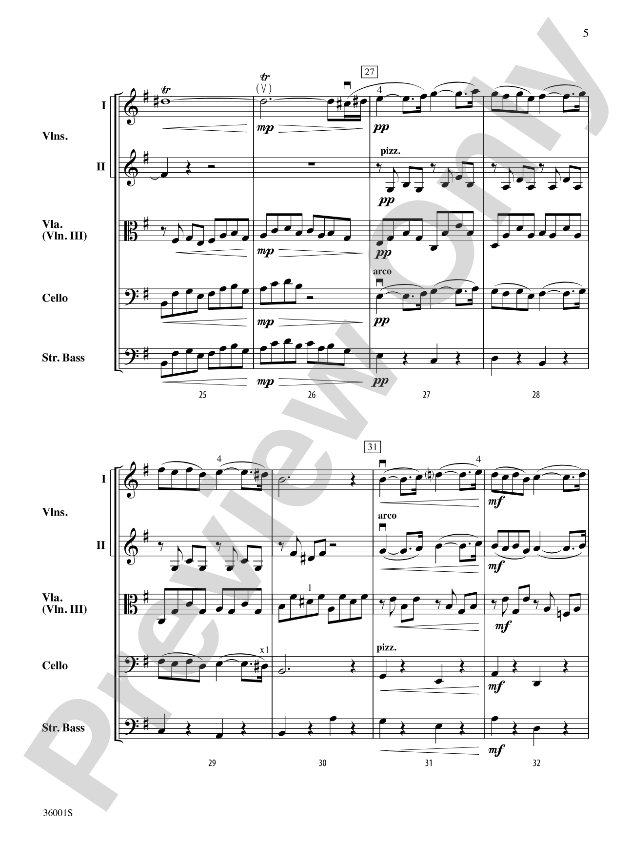 Pavane: String Orchestra Conductor Score & Parts