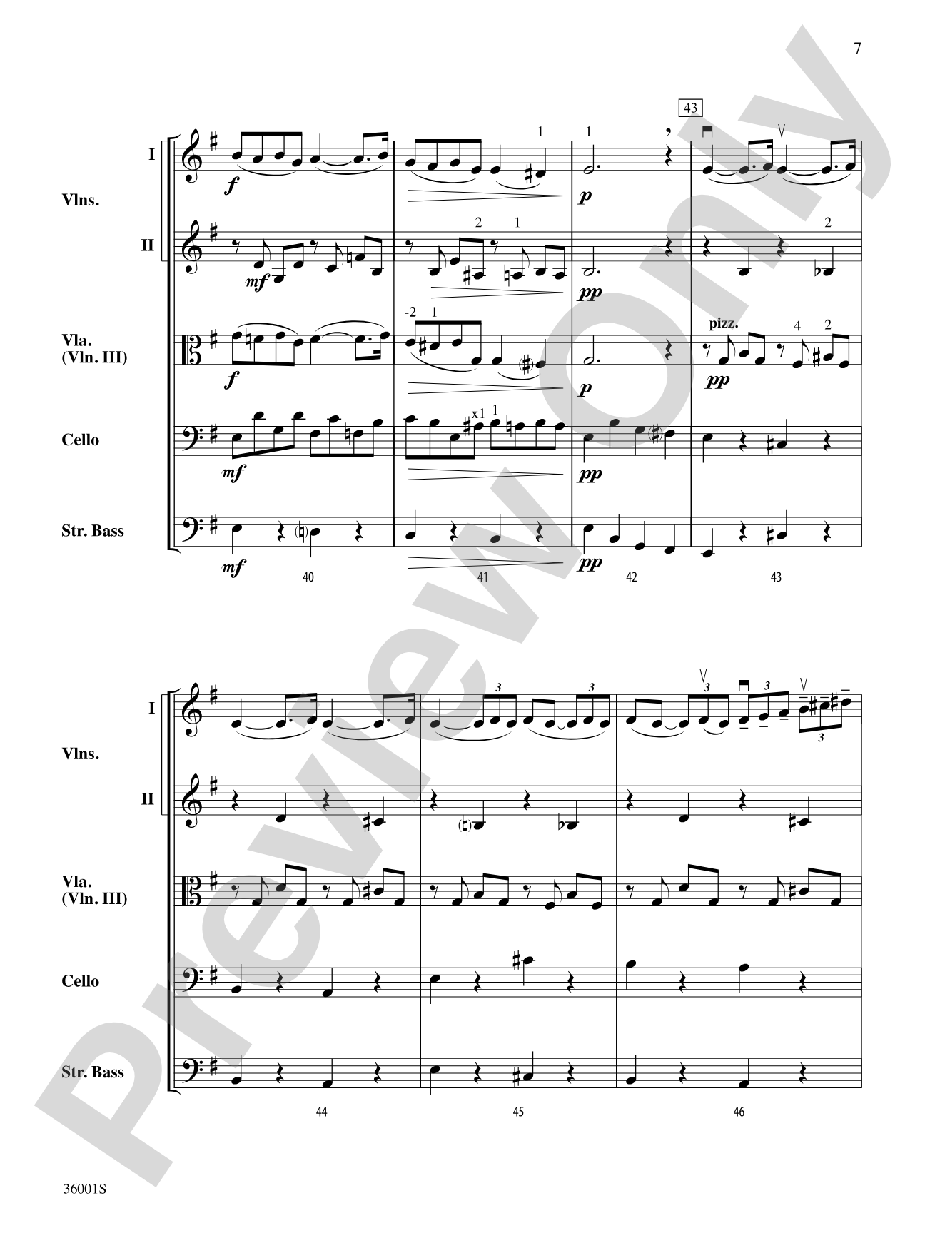 Pavane: String Orchestra Conductor Score & Parts