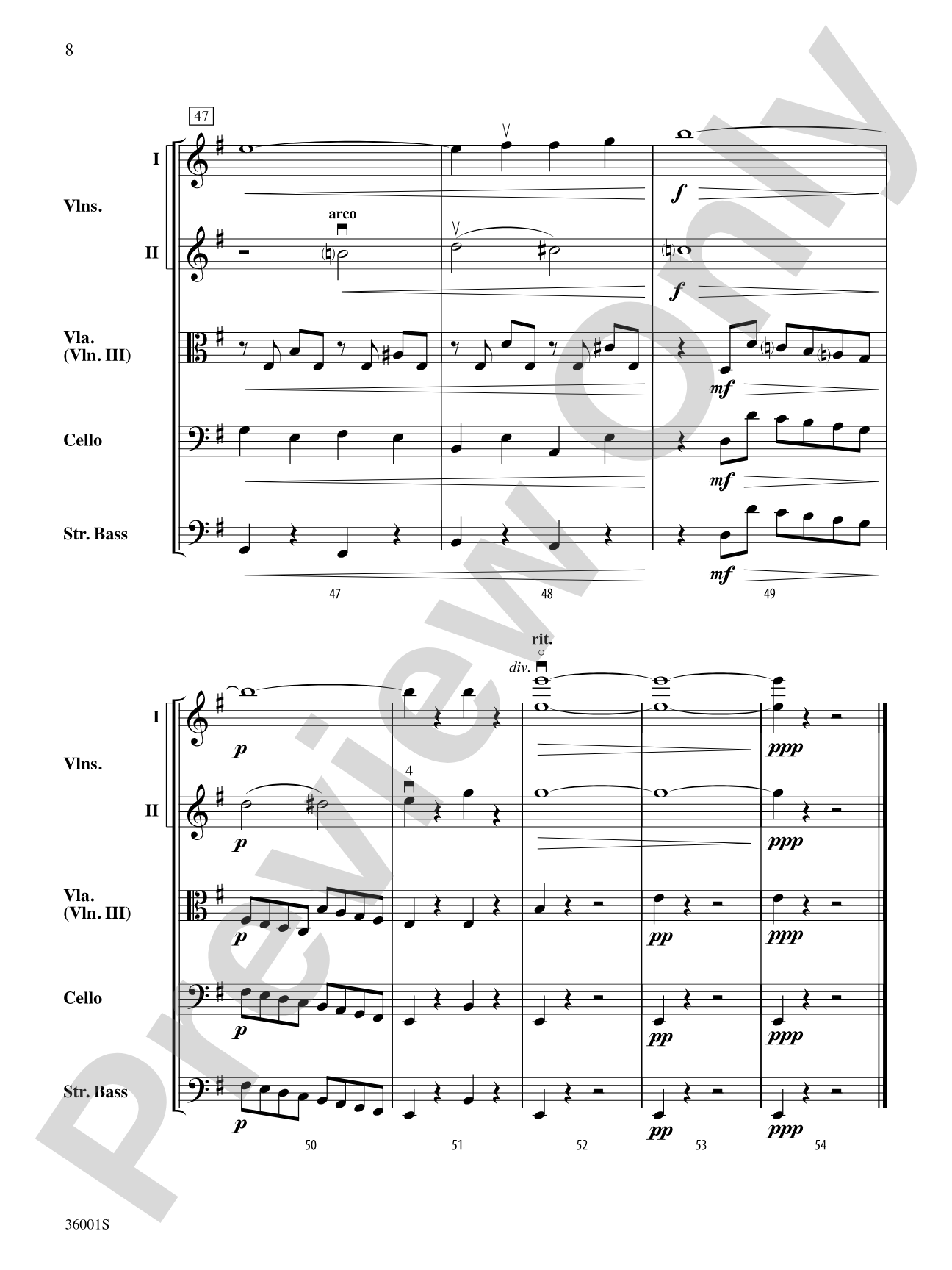Pavane: String Orchestra Conductor Score & Parts