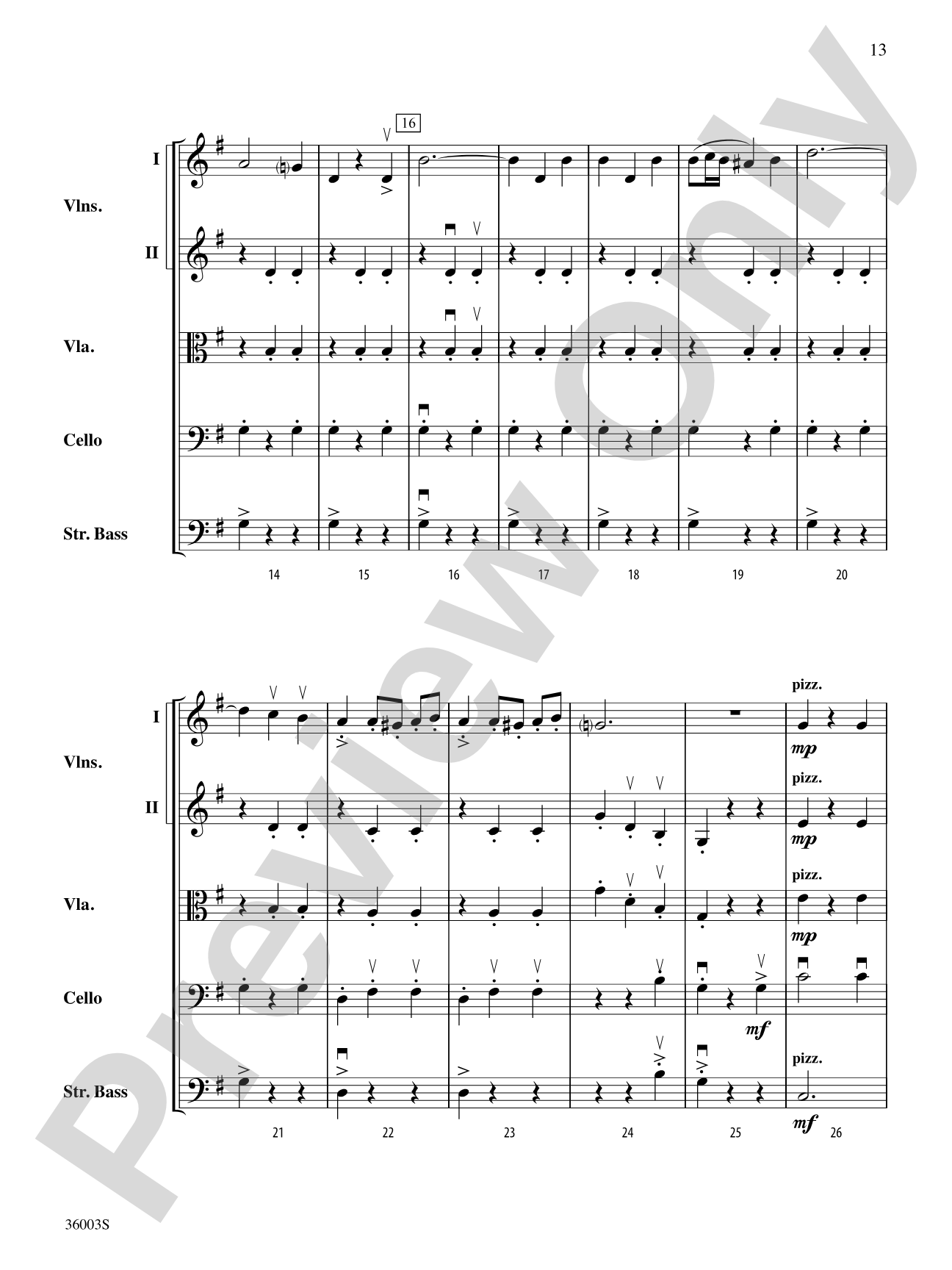 A Night at the Opera: String Orchestra Conductor Score & Parts
