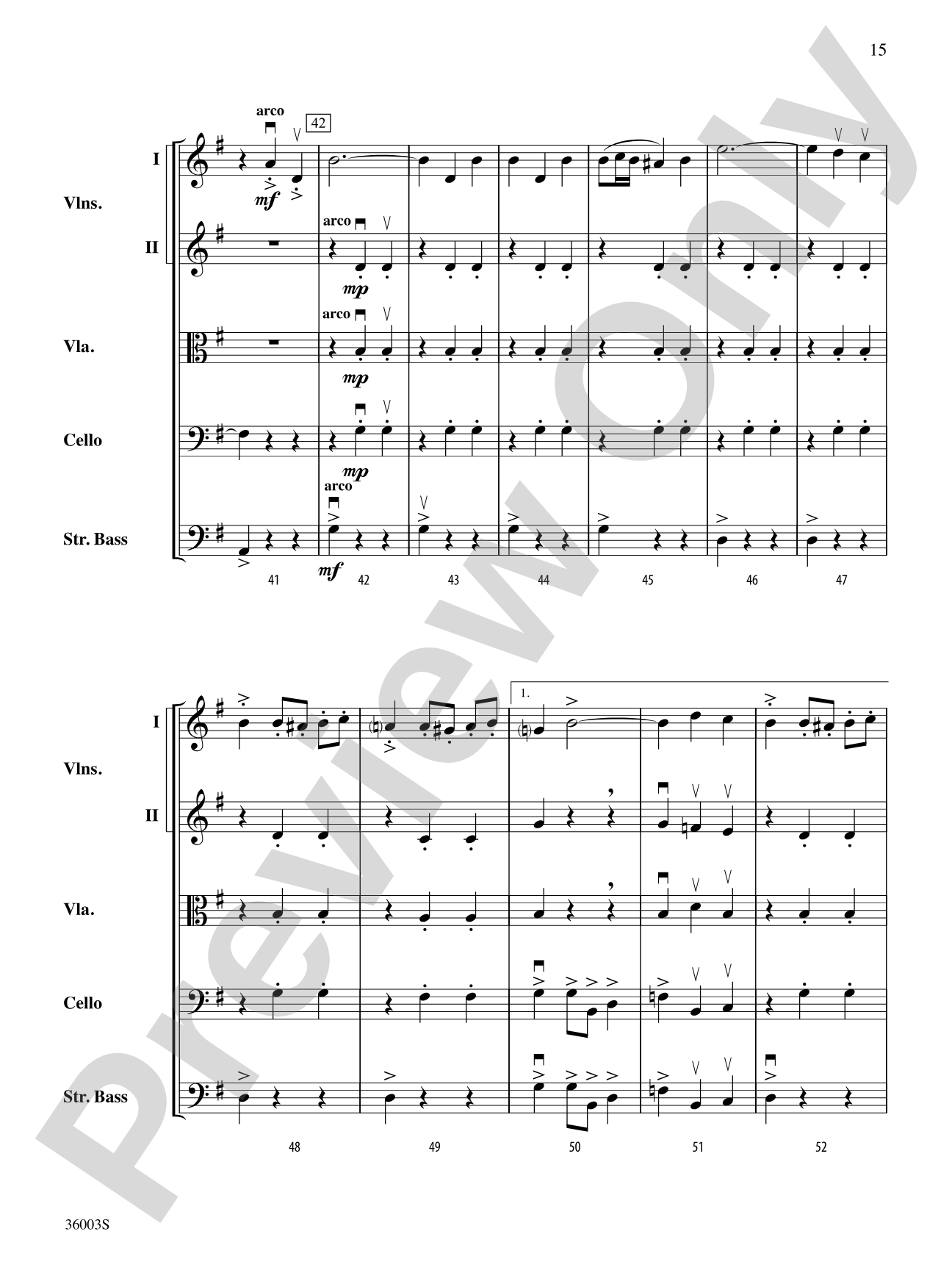A Night at the Opera: String Orchestra Conductor Score & Parts