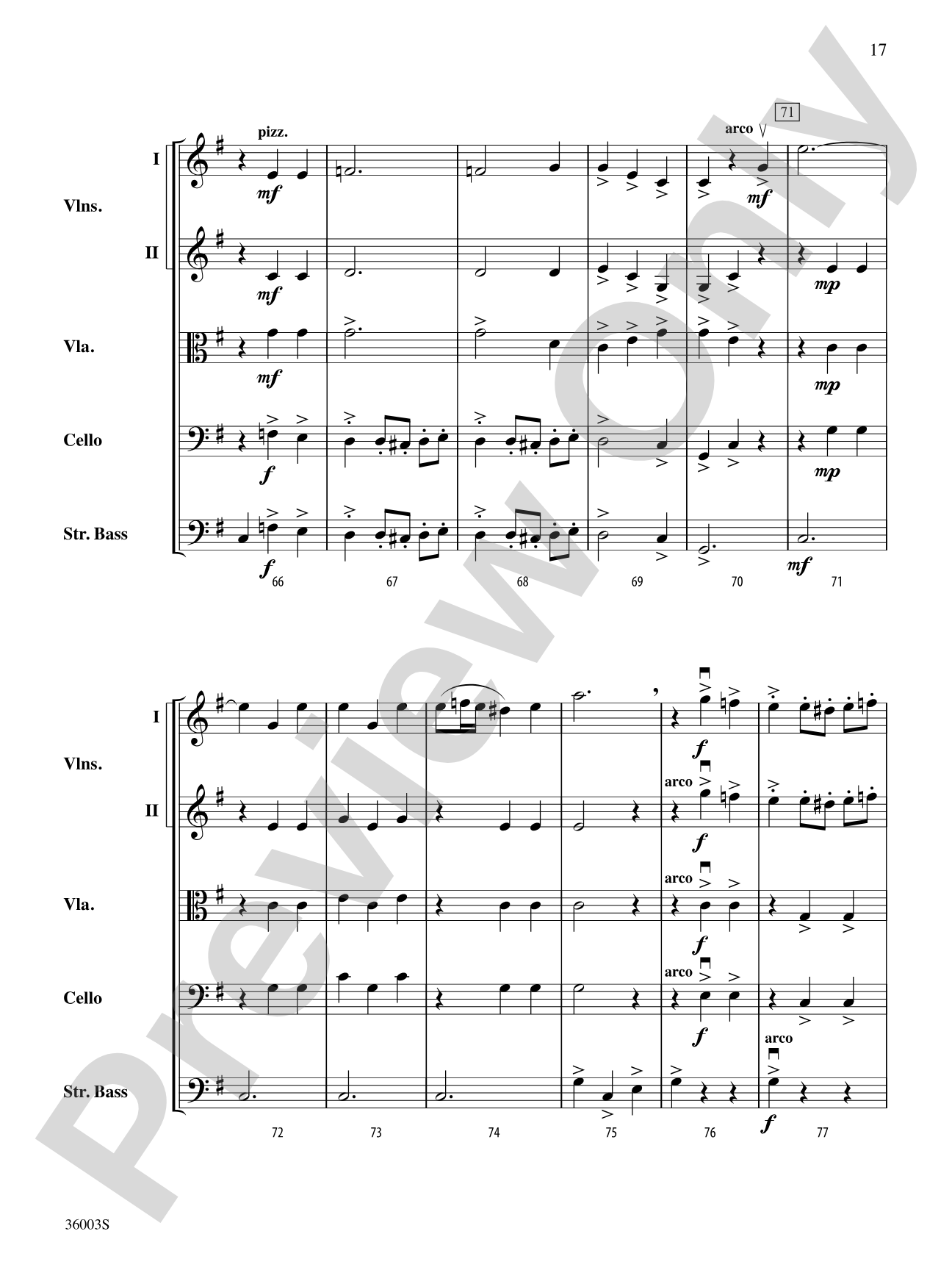 A Night at the Opera: String Orchestra Conductor Score & Parts