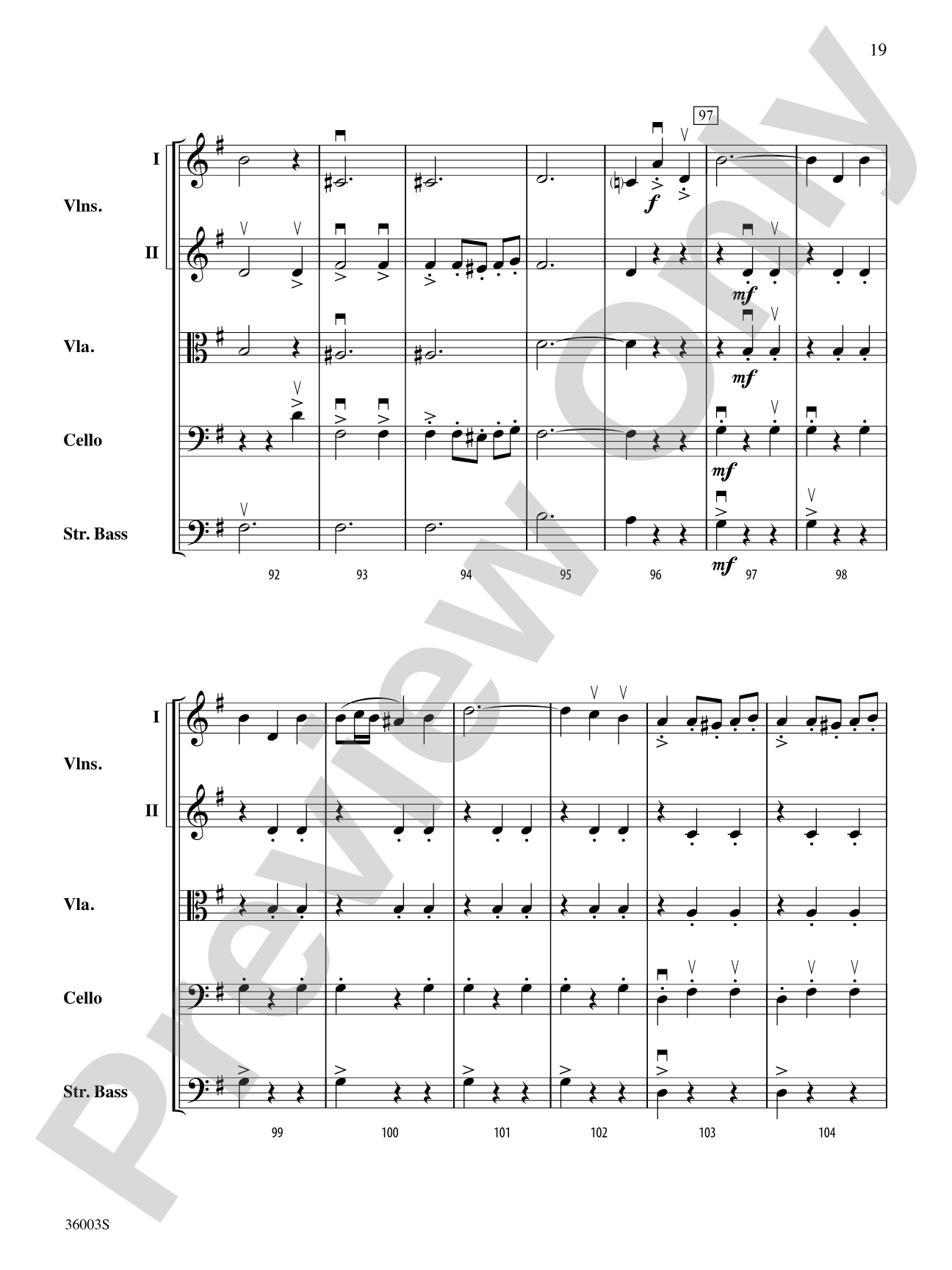 A Night at the Opera: String Orchestra Conductor Score & Parts