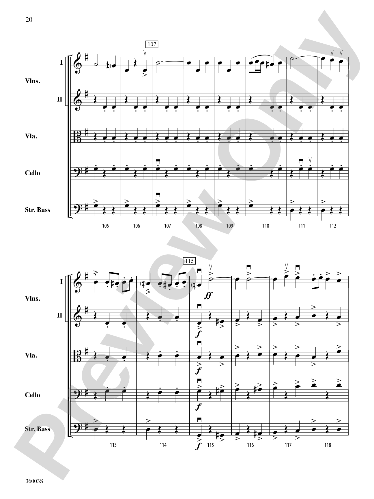 A Night at the Opera: String Orchestra Conductor Score & Parts