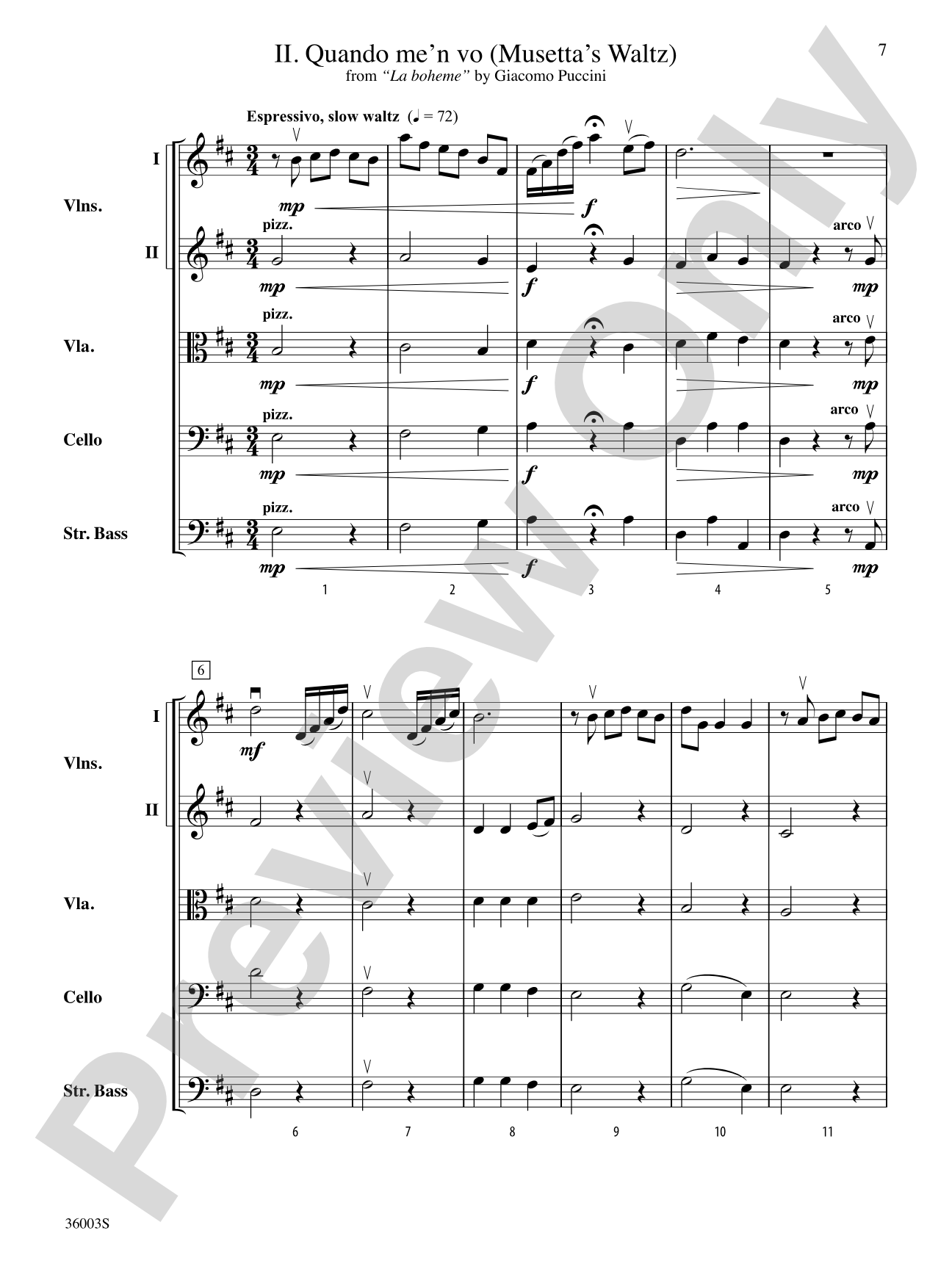 A Night at the Opera: String Orchestra Conductor Score & Parts