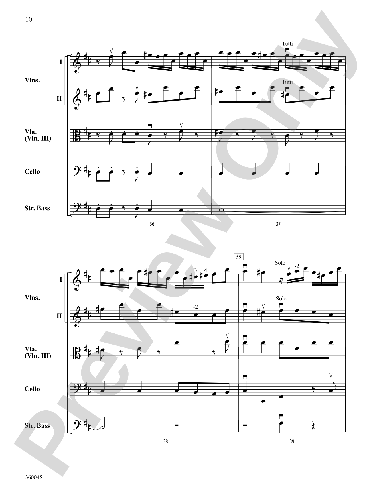 Locatelli's Challenge: String Orchestra Conductor Score & Parts