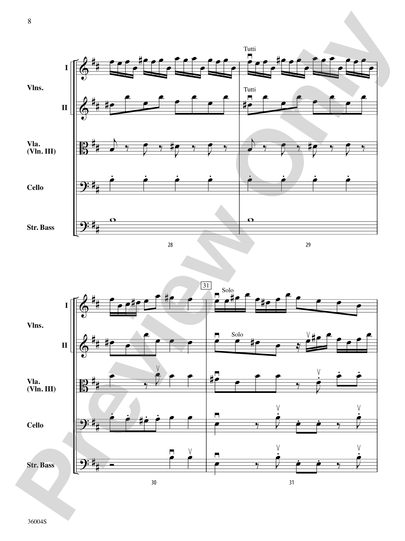 Locatelli's Challenge: String Orchestra Conductor Score & Parts
