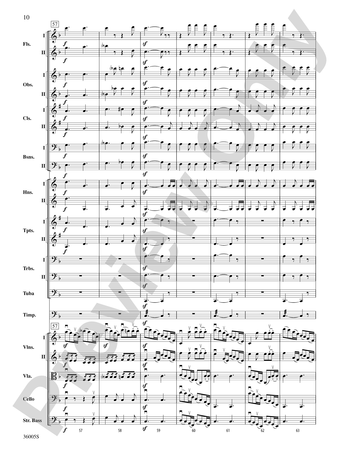 Beethoven's Symphony No. 6 "Pastoral": Full Orchestra Conductor Score & Parts