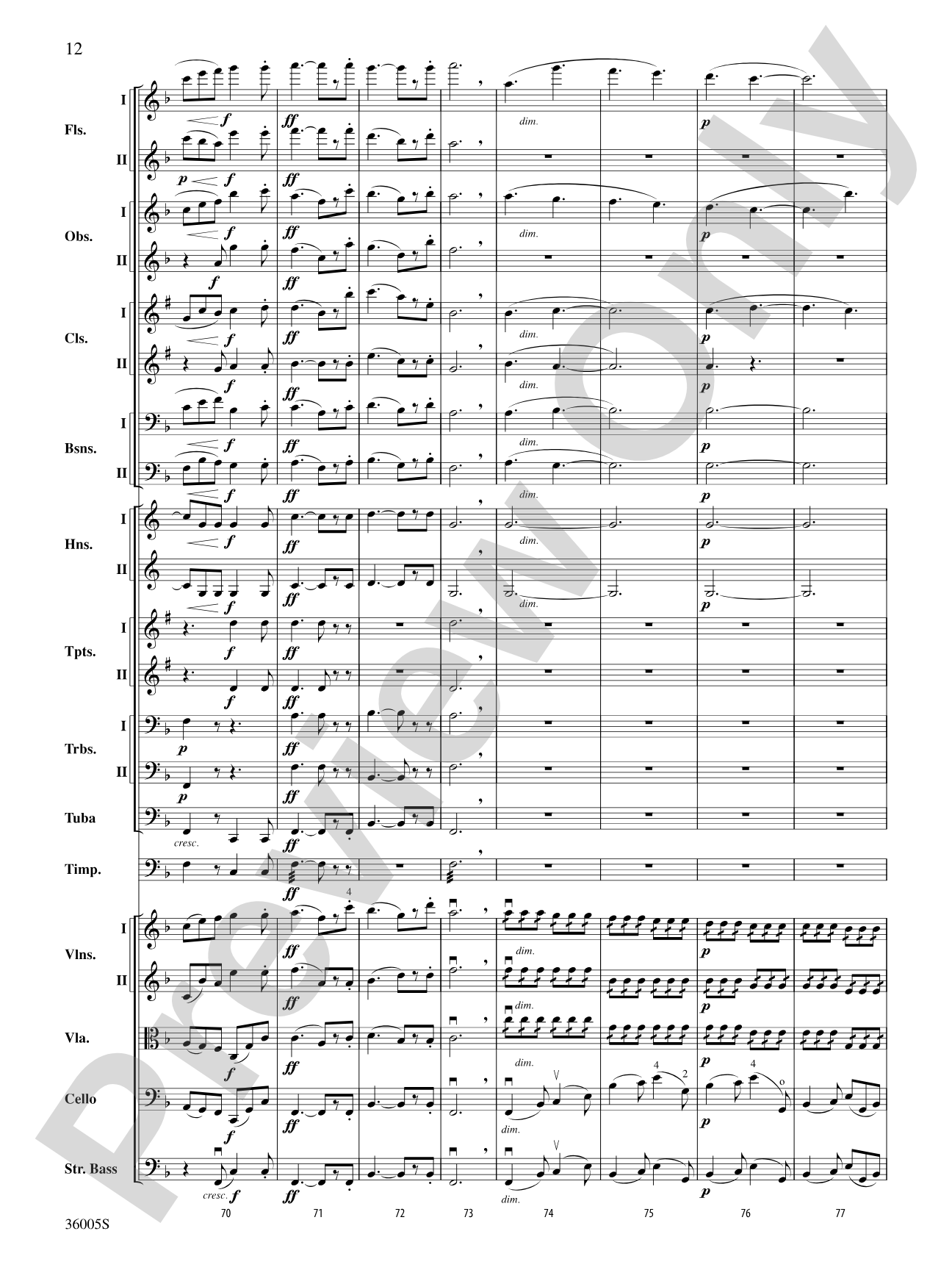 Beethoven's Symphony No. 6 "Pastoral": Full Orchestra Conductor Score & Parts