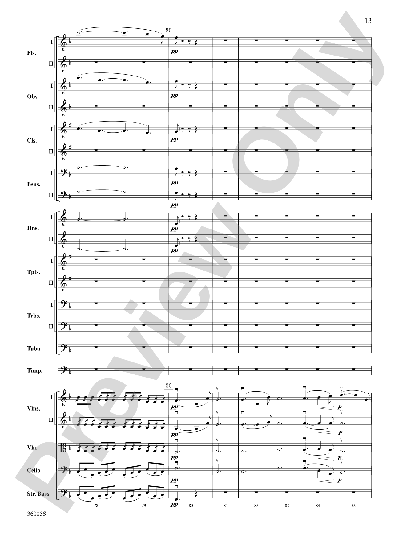 Beethoven's Symphony No. 6 "Pastoral": Full Orchestra Conductor Score & Parts