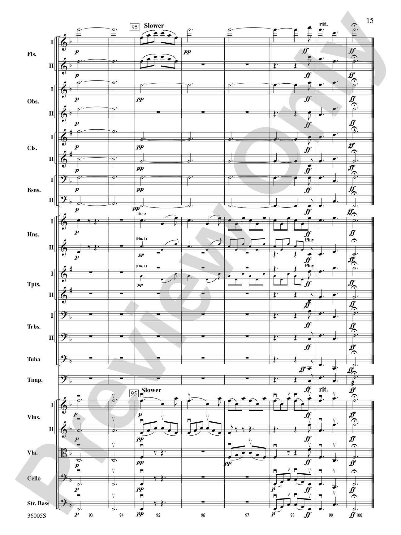 Beethoven's Symphony No. 6 "Pastoral": Full Orchestra Conductor Score & Parts