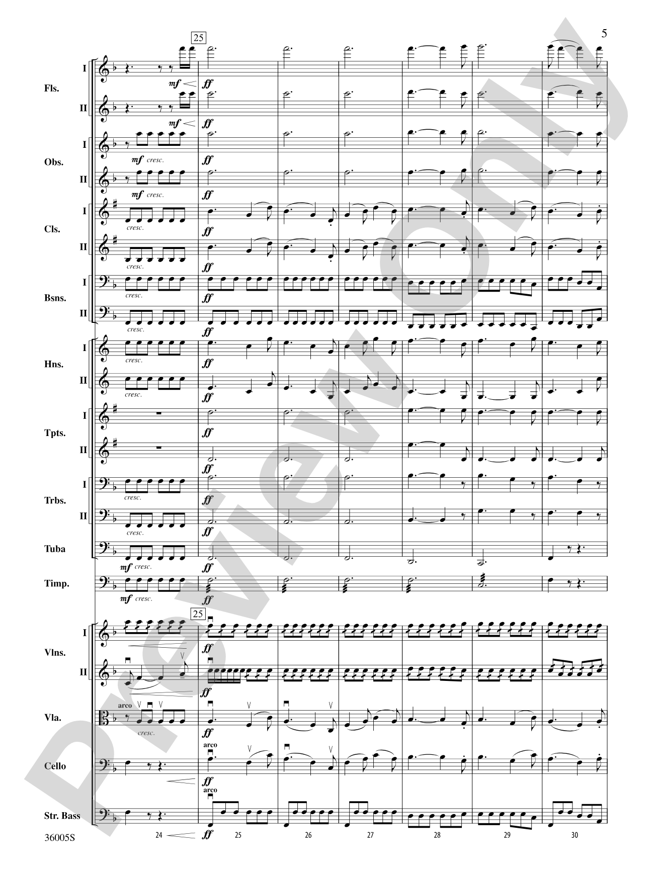 Beethoven's Symphony No. 6 "Pastoral": Full Orchestra Conductor Score & Parts