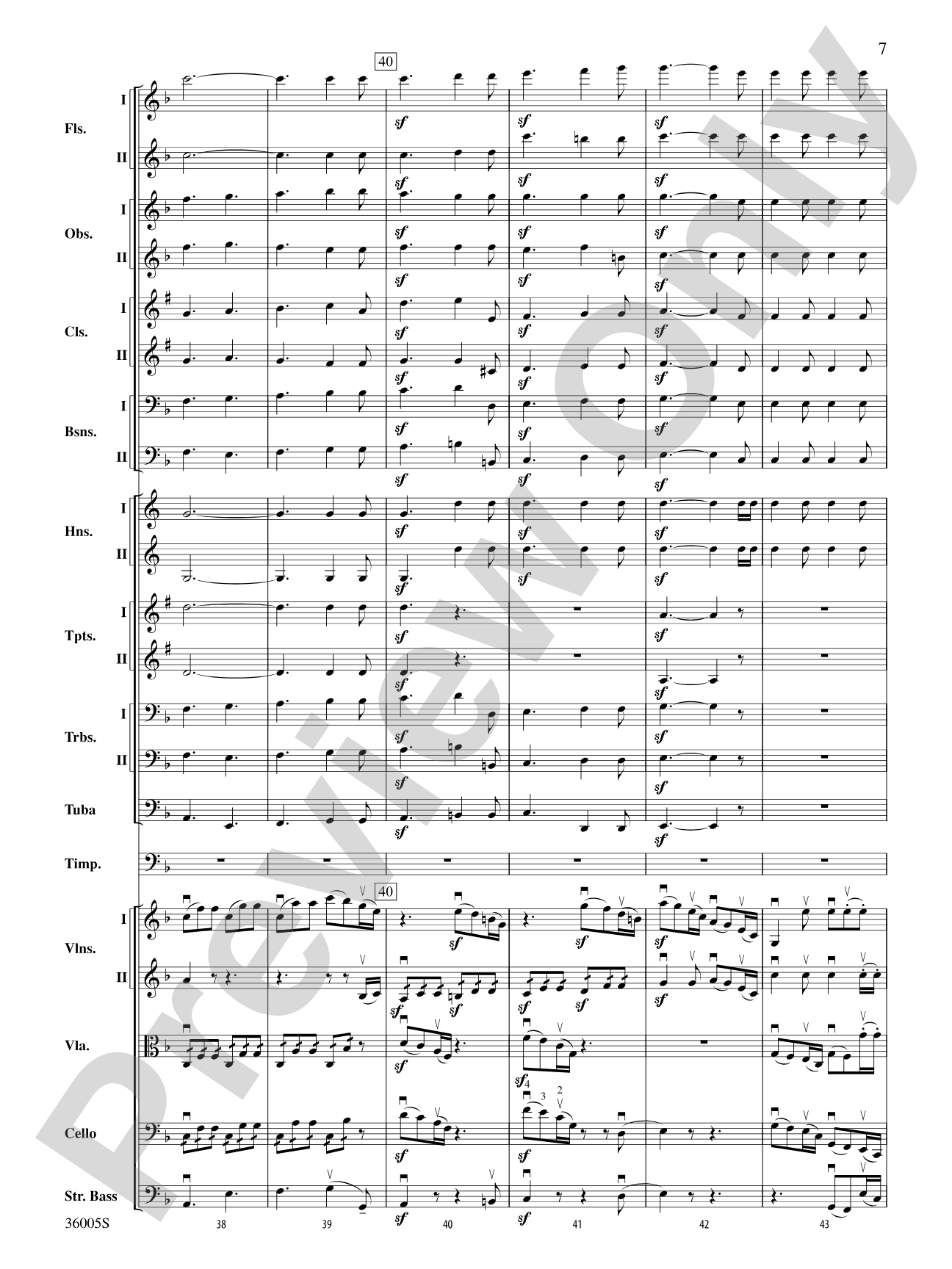 Beethoven's Symphony No. 6 "Pastoral": Full Orchestra Conductor Score & Parts