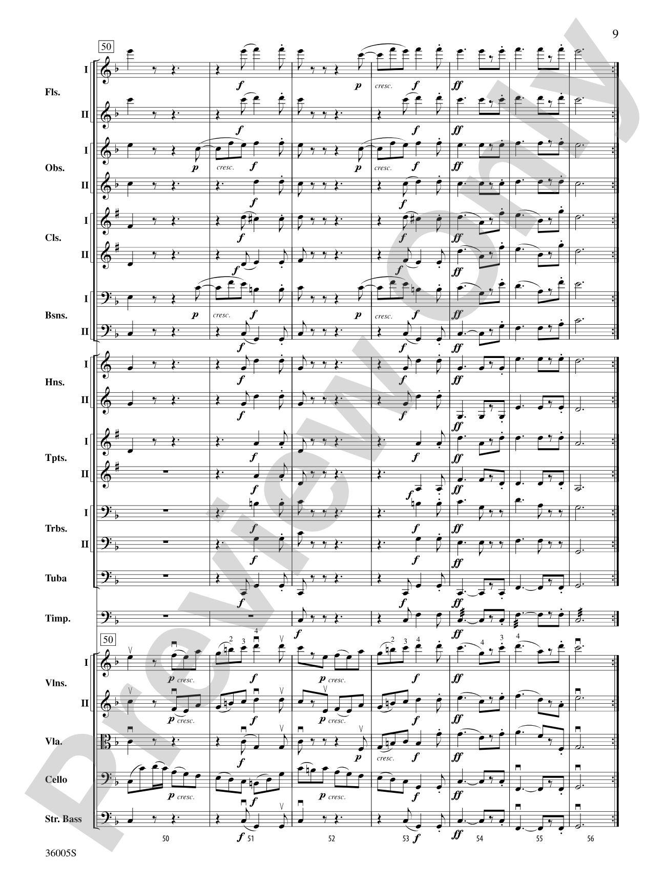 Beethoven's Symphony No. 6 "Pastoral": Full Orchestra Conductor Score & Parts