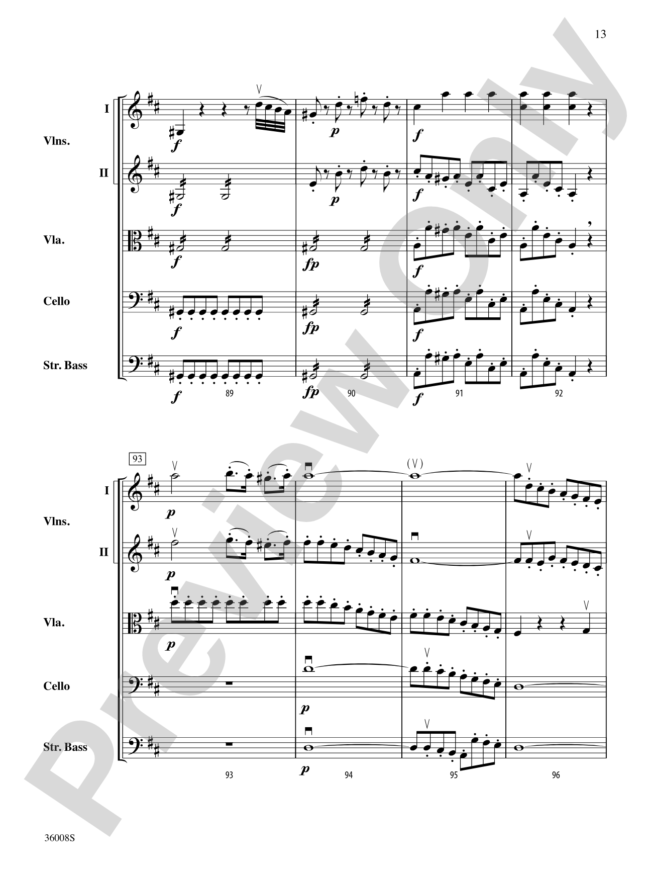 Symphony No. 1: String Orchestra Conductor Score & Parts