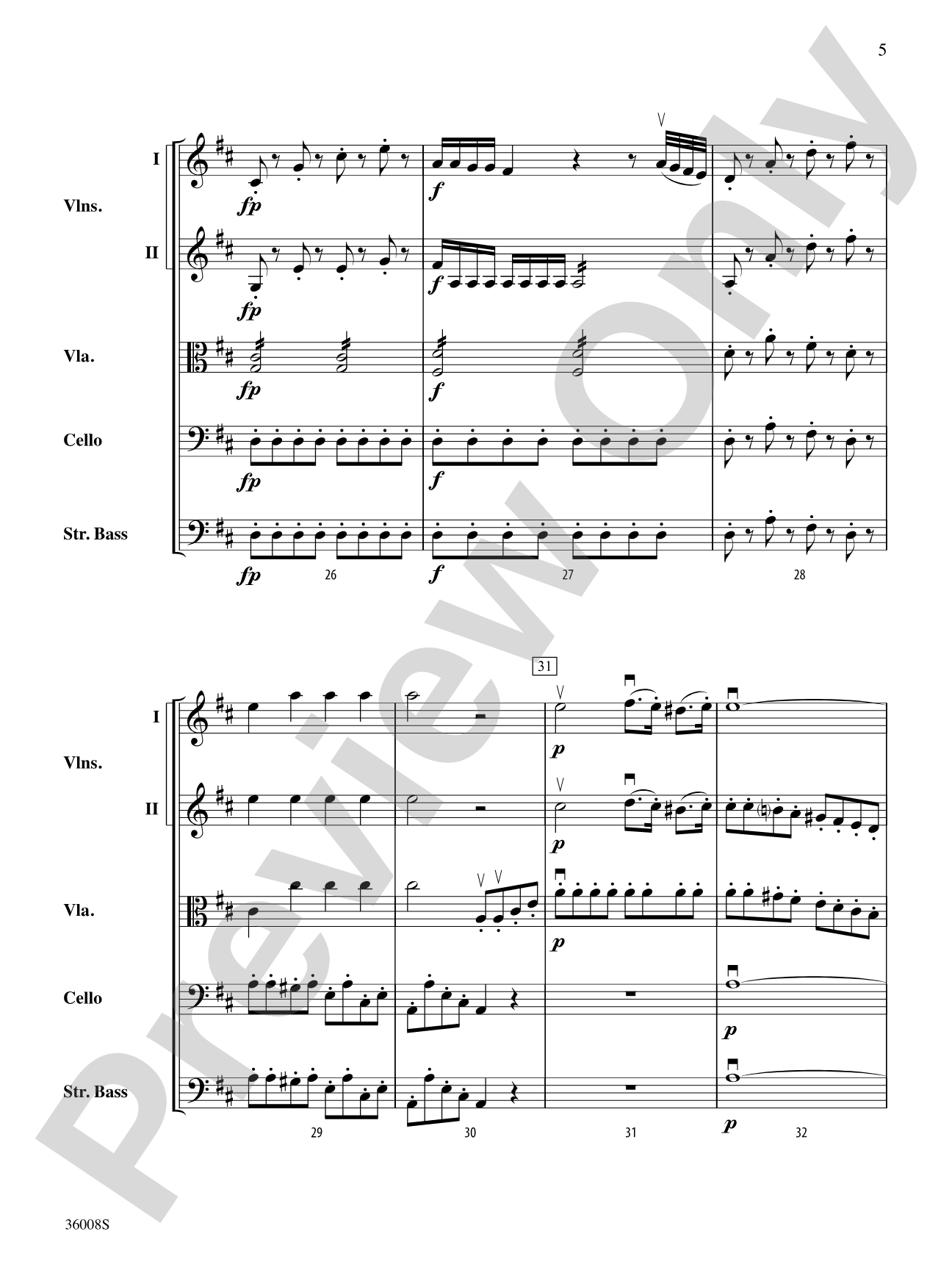 Symphony No. 1: String Orchestra Conductor Score & Parts