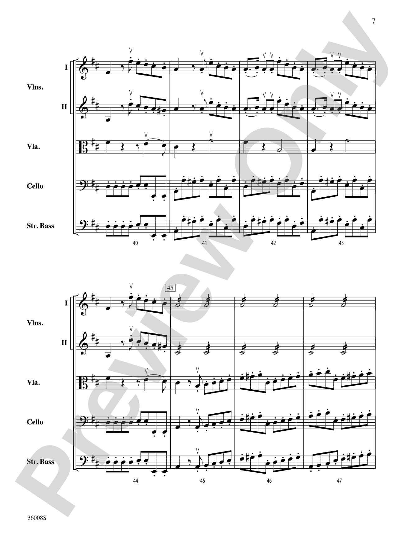 Symphony No. 1: String Orchestra Conductor Score & Parts